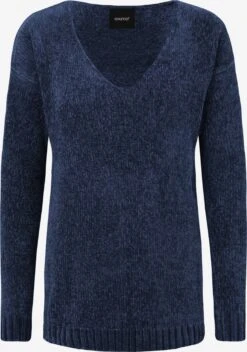 OXMO Feinstrickpullover Pullover Esmira Frauen Blau