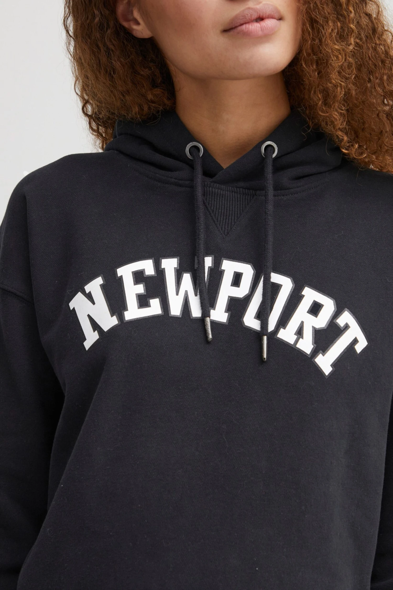 OXMO Kapuzenpullover Kapuzensweatshirt Colisa Frauen Schwarz – Bild 5