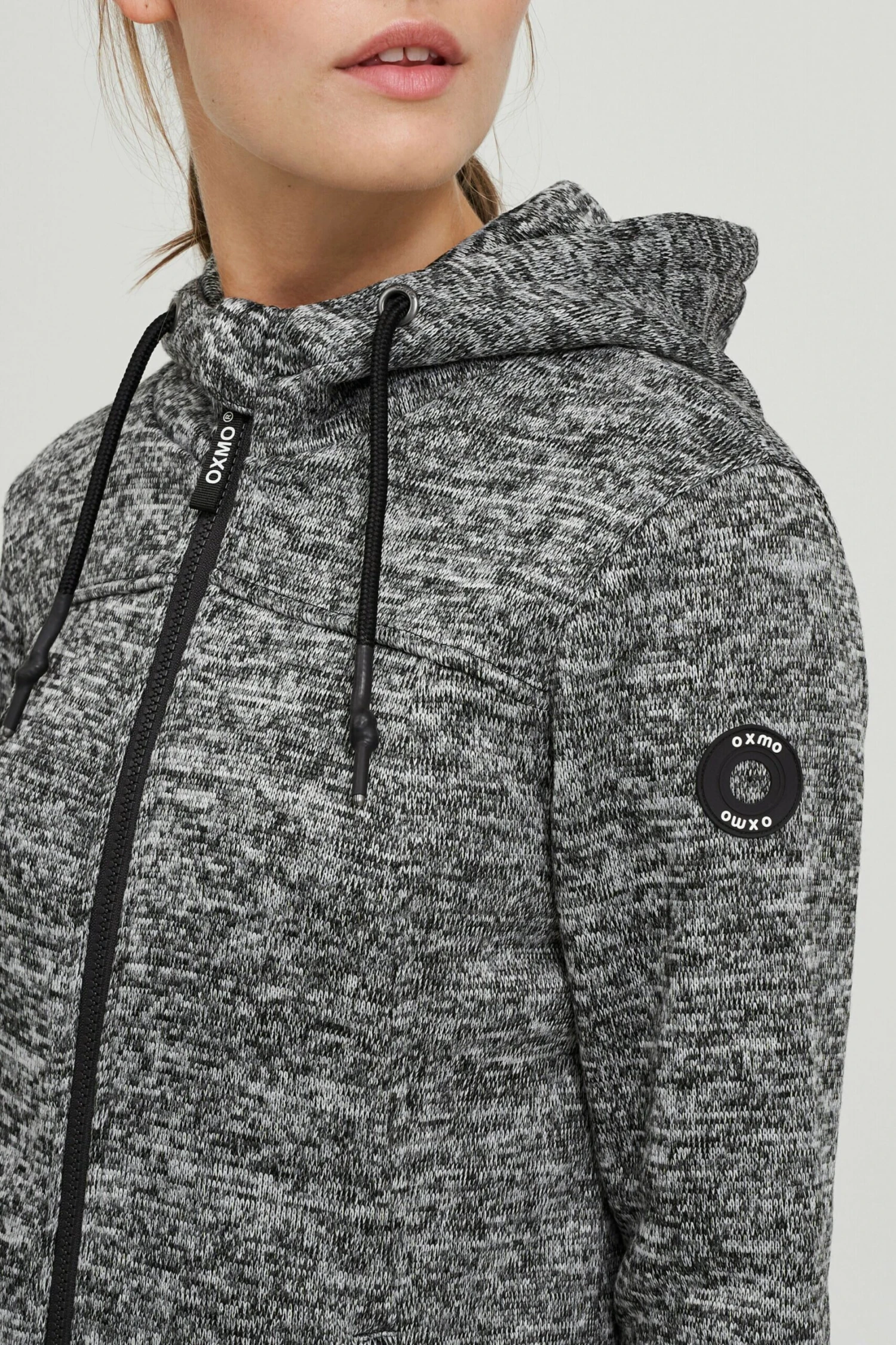 OXMO Outdoorjacken Fleecejacke Kajsa Frauen Schwarz – Bild 5