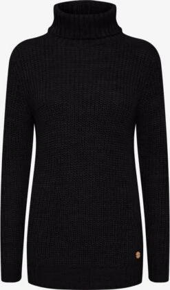 OXMO Rollkragenpullover Pullover Nanna Frauen Schwarz