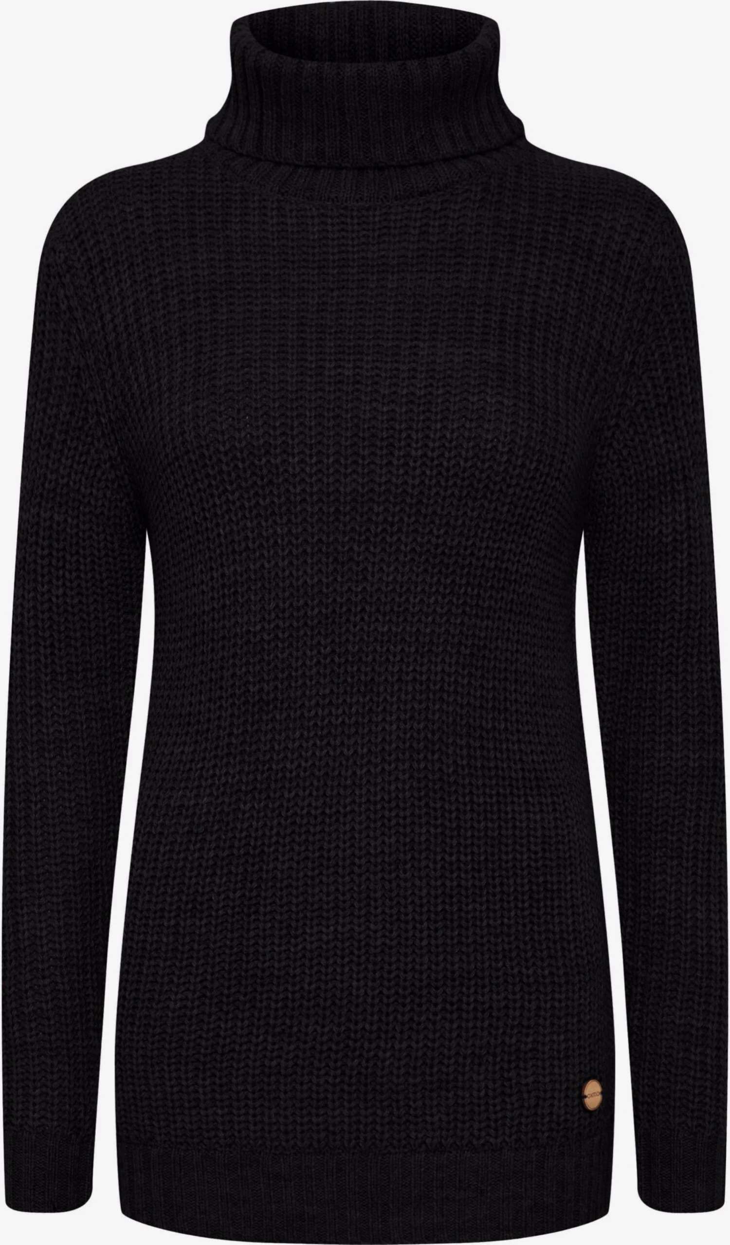 OXMO Rollkragenpullover Pullover Nanna Frauen Schwarz