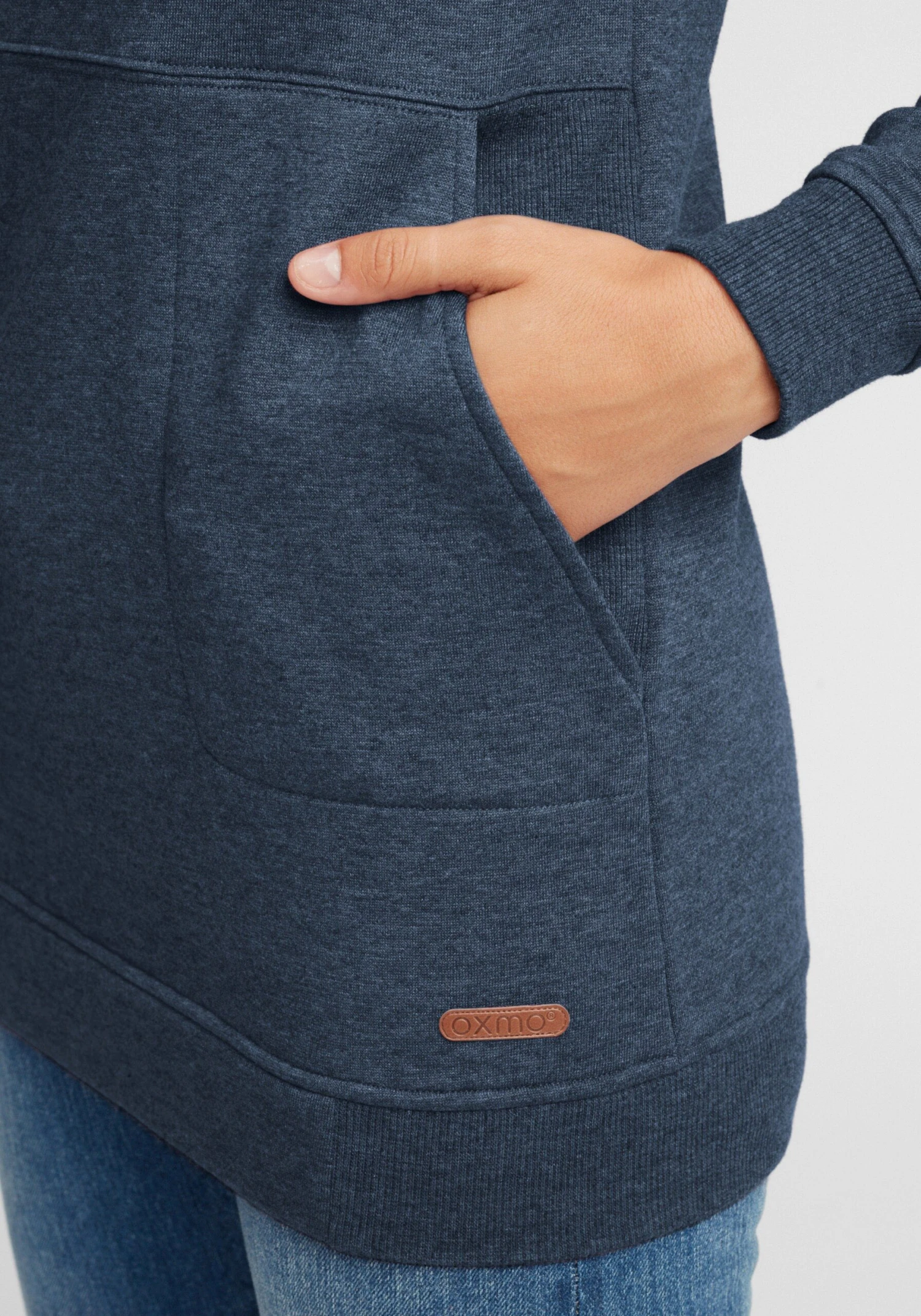OXMO Longpullover Hoodie Vilma Frauen Blau – Bild 6