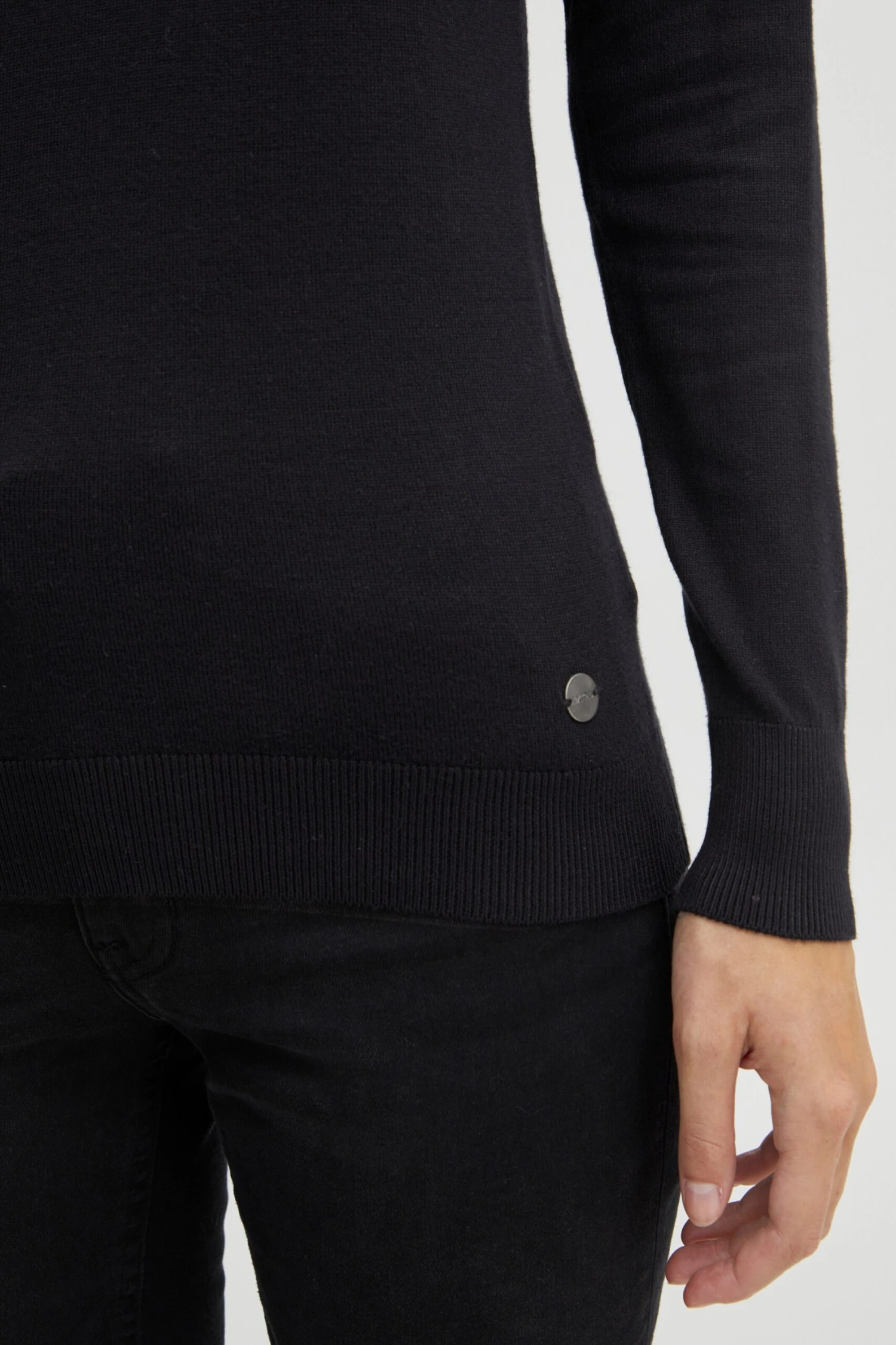 OXMO Rollkragenpullover Pullover Katja Frauen Schwarz – Bild 6