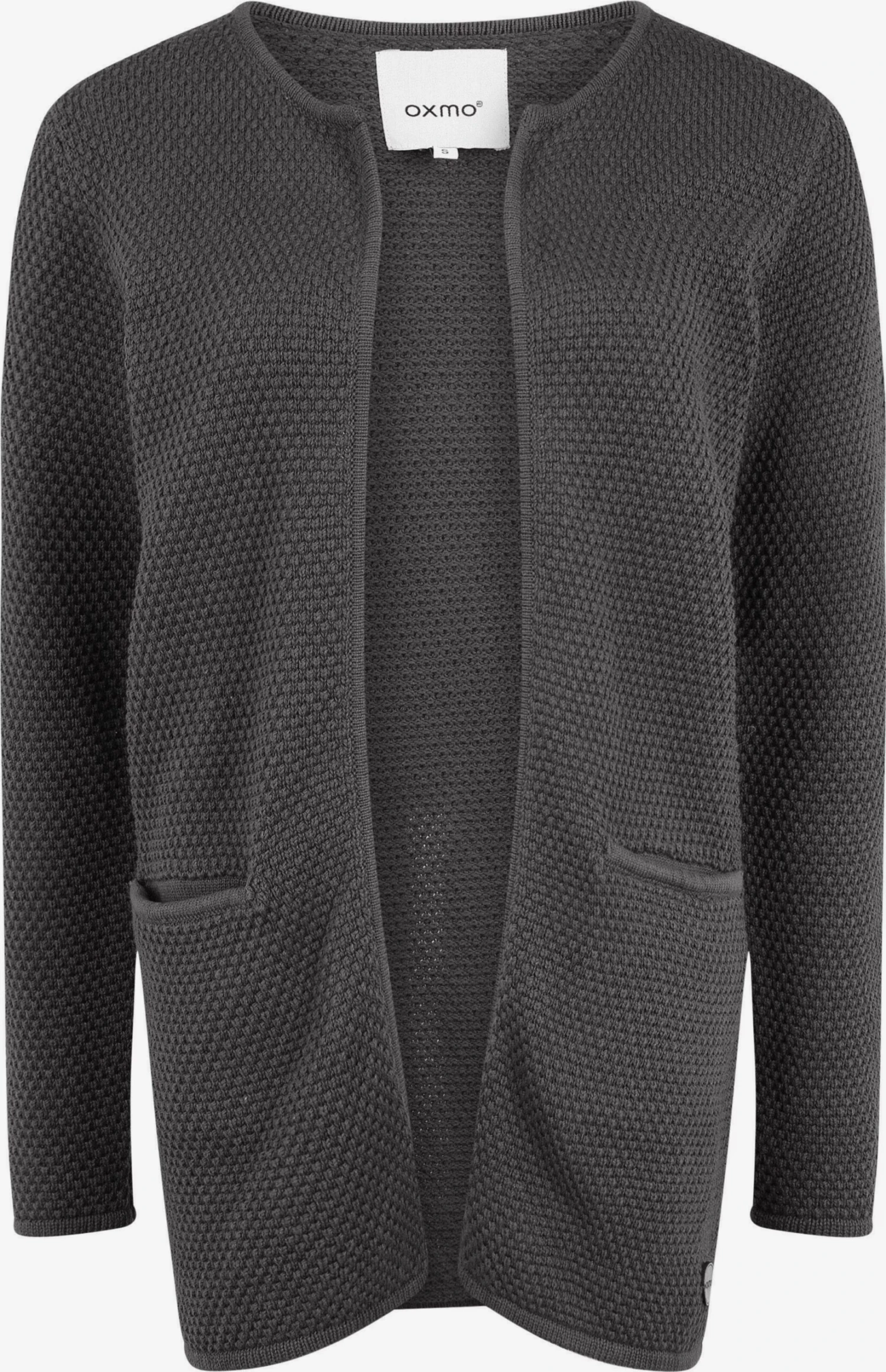 OXMO Strickjacken Strickjacke Hilda Frauen Grau