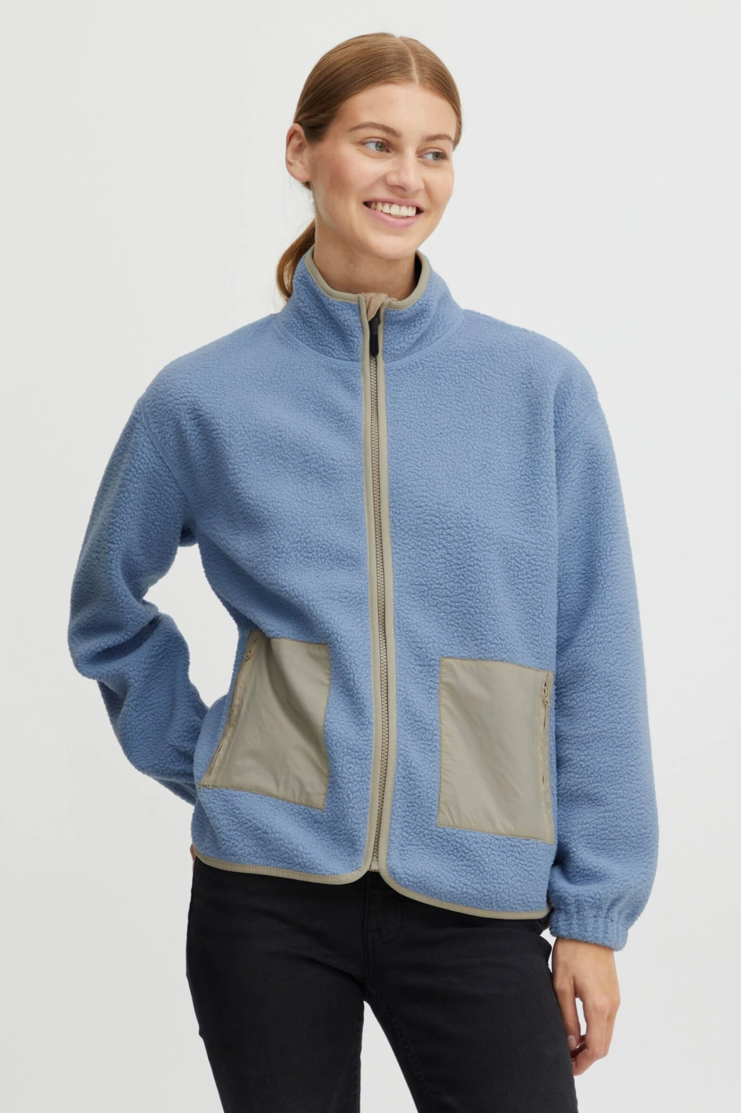 OXMO Übergangsjacken Fleecejacke Oxpiper Frauen Blau – Bild 2
