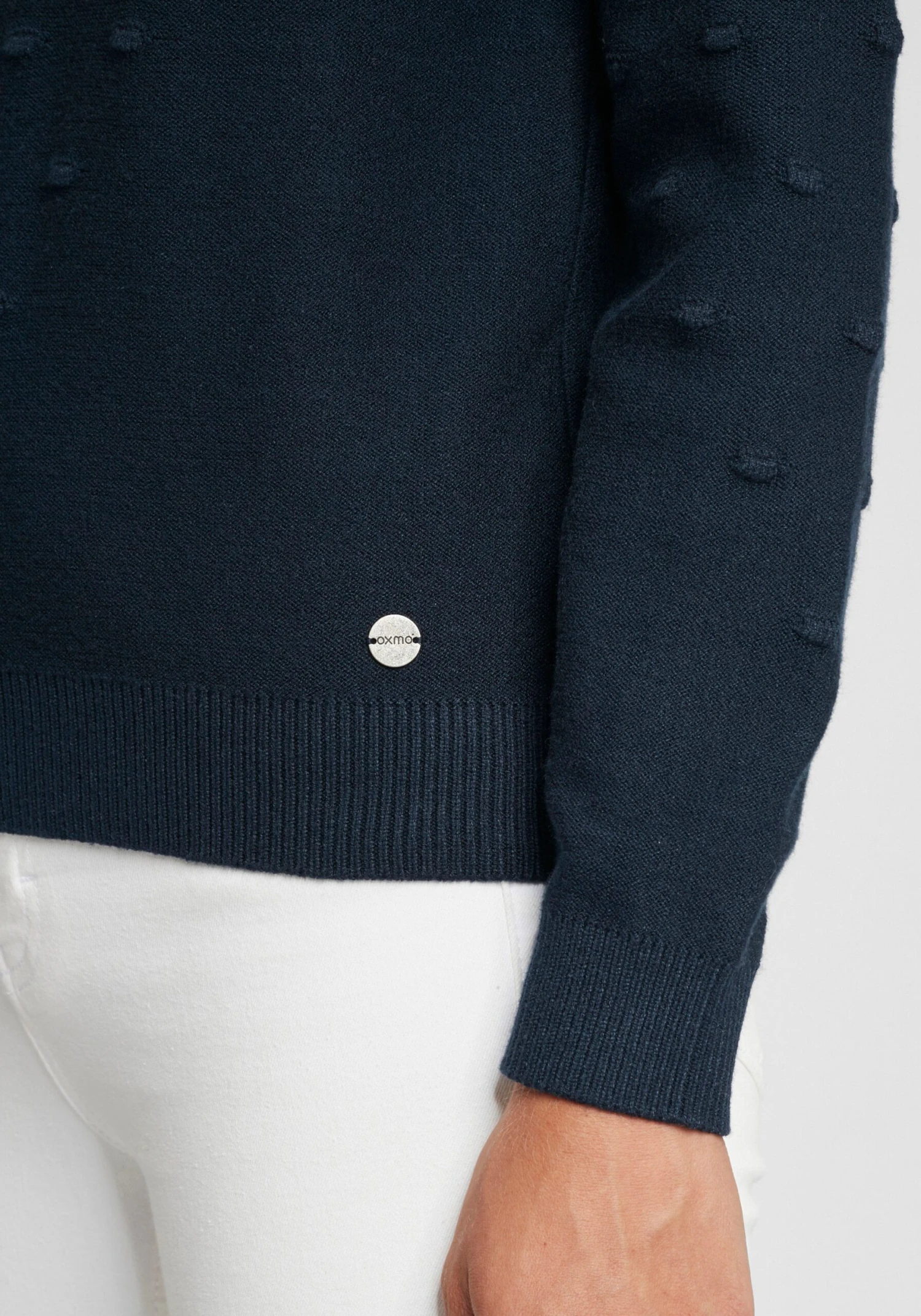 OXMO Feinstrickpullover Pullover Dotta Frauen Dunkelblau – Bild 6