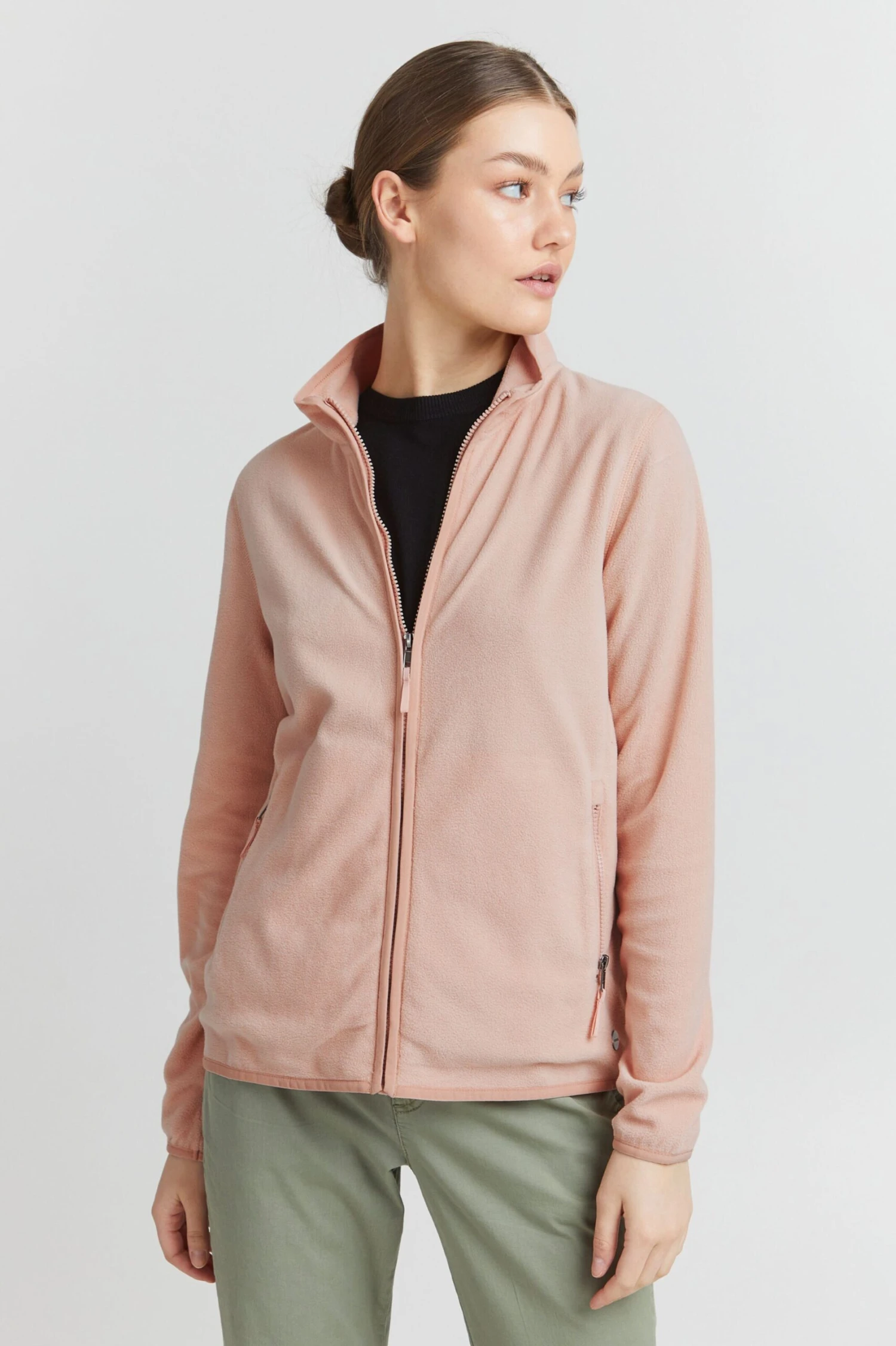 OXMO Outdoorjacken Fleecejacke Rikka Frauen Rosa – Bild 2