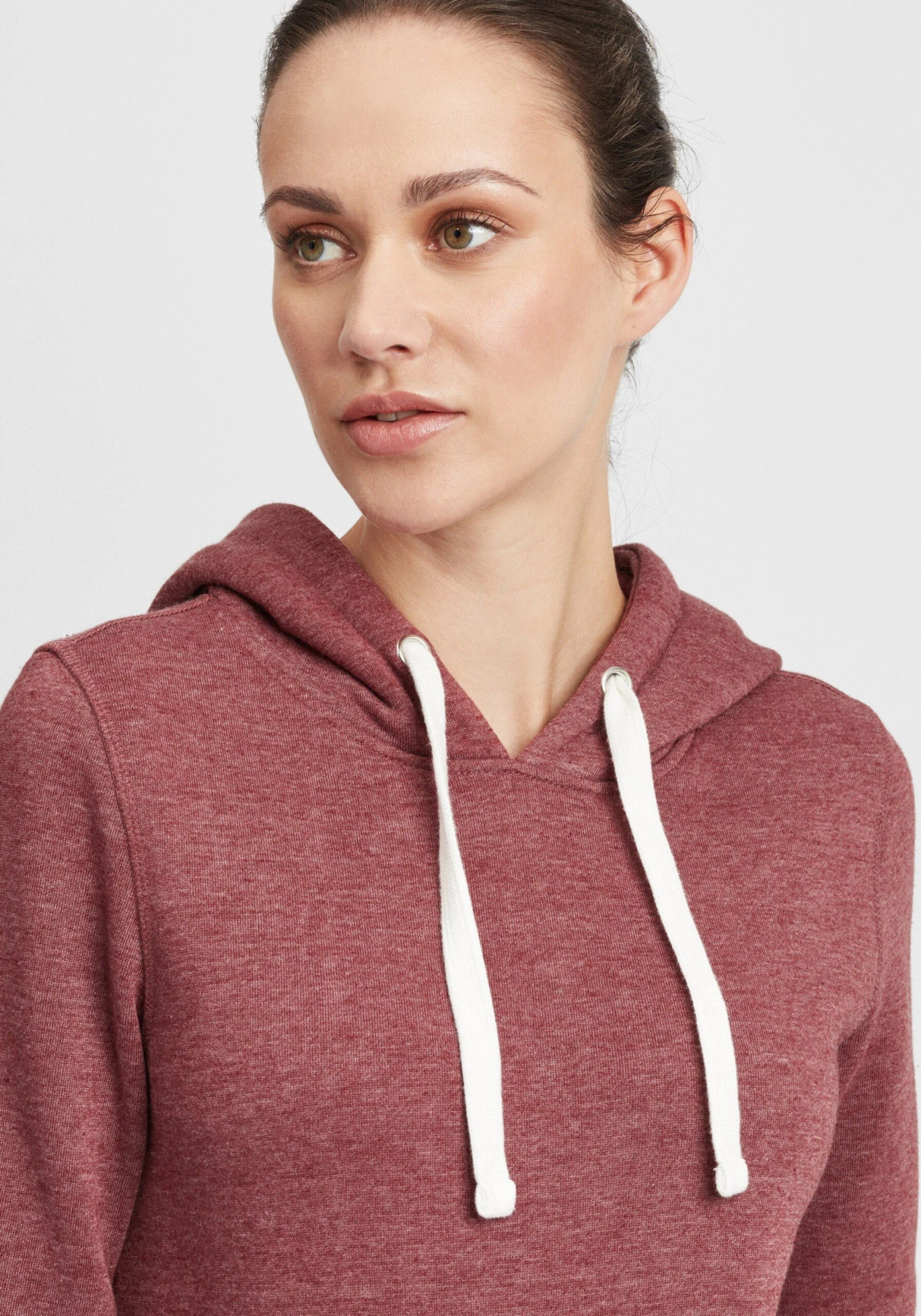 OXMO Kapuzenpullover Hoodie Olive Frauen Rot – Bild 5