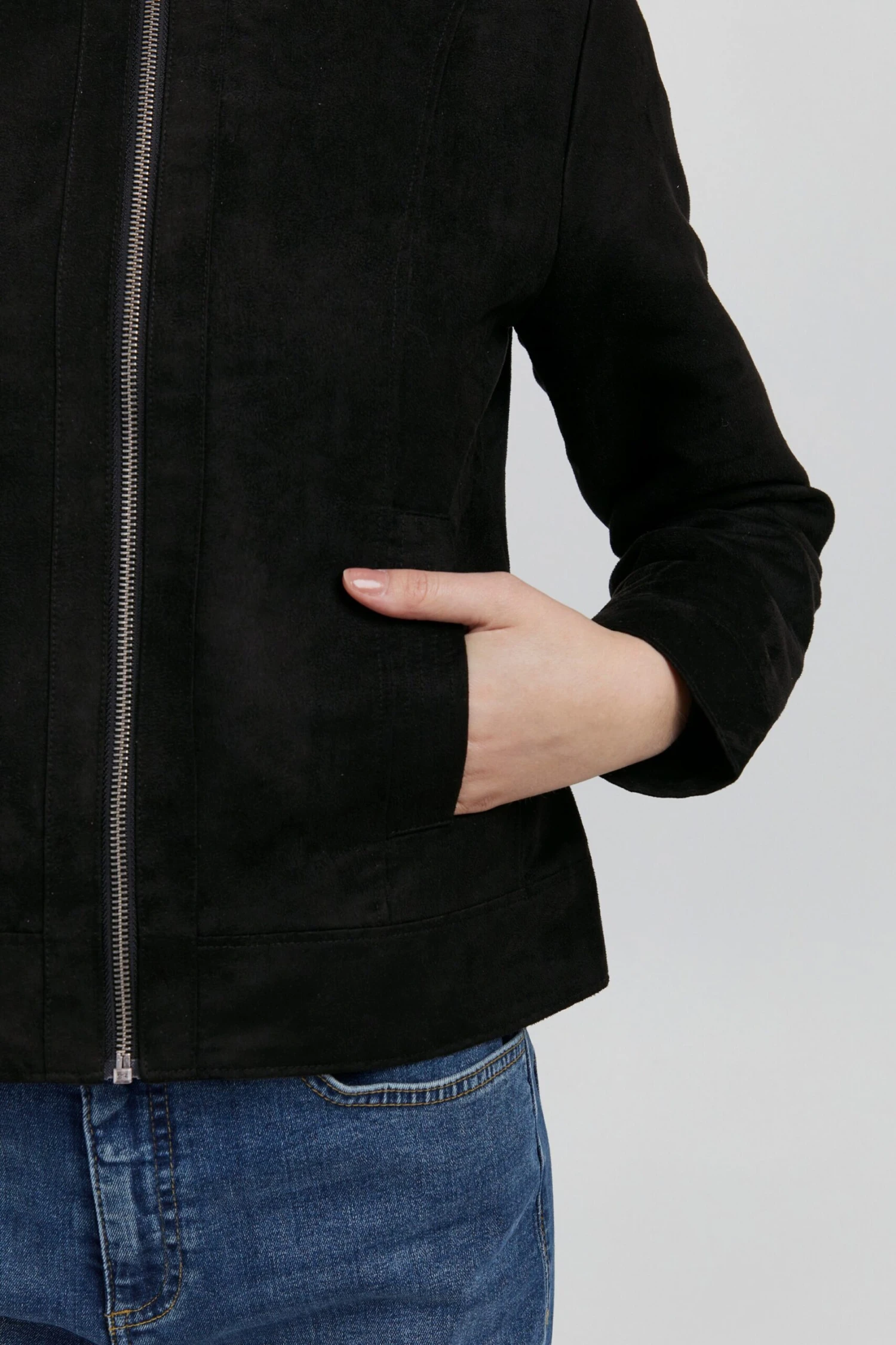 OXMO Lederjacken Jacke Peggy Frauen Schwarz – Bild 6