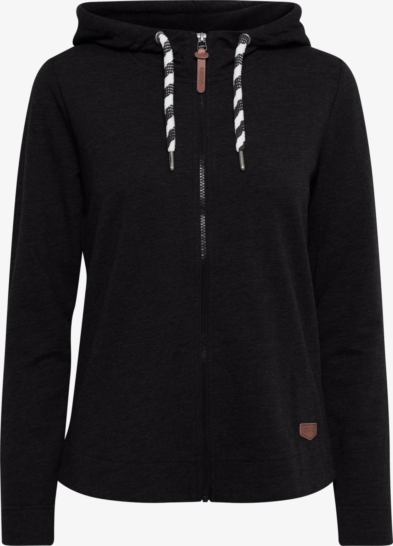 OXMO Sweatjacken Kapuzensweatjacke Wanda Frauen Schwarz
