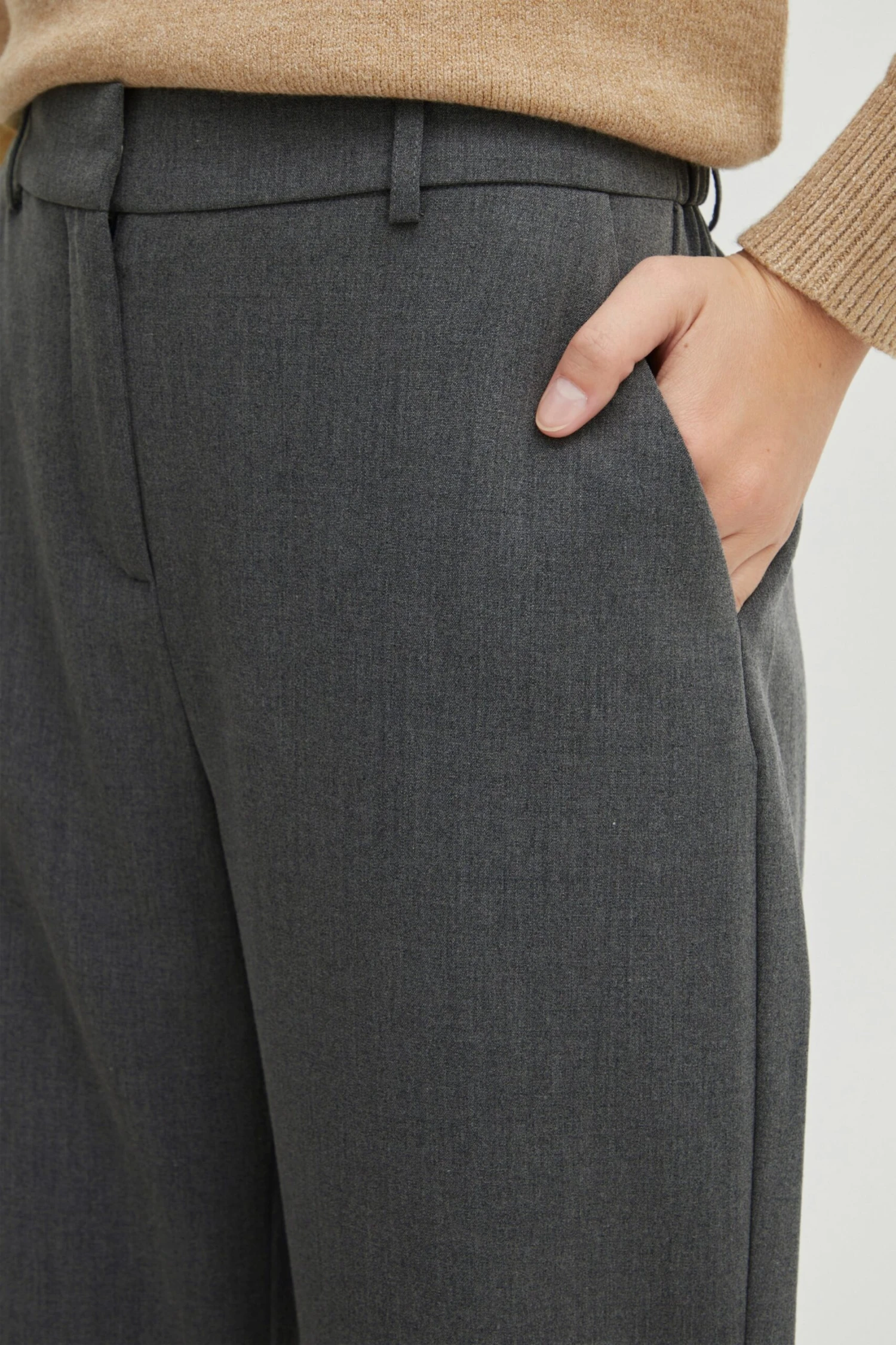 OXMO Stoffhosen Regular Stoffhose OXDovine Frauen Dunkelgrau – Bild 5