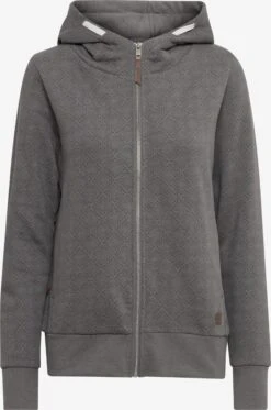 OXMO Sweatjacken Kapuzensweatjacke VENDELA Frauen Grau / Graumeliert