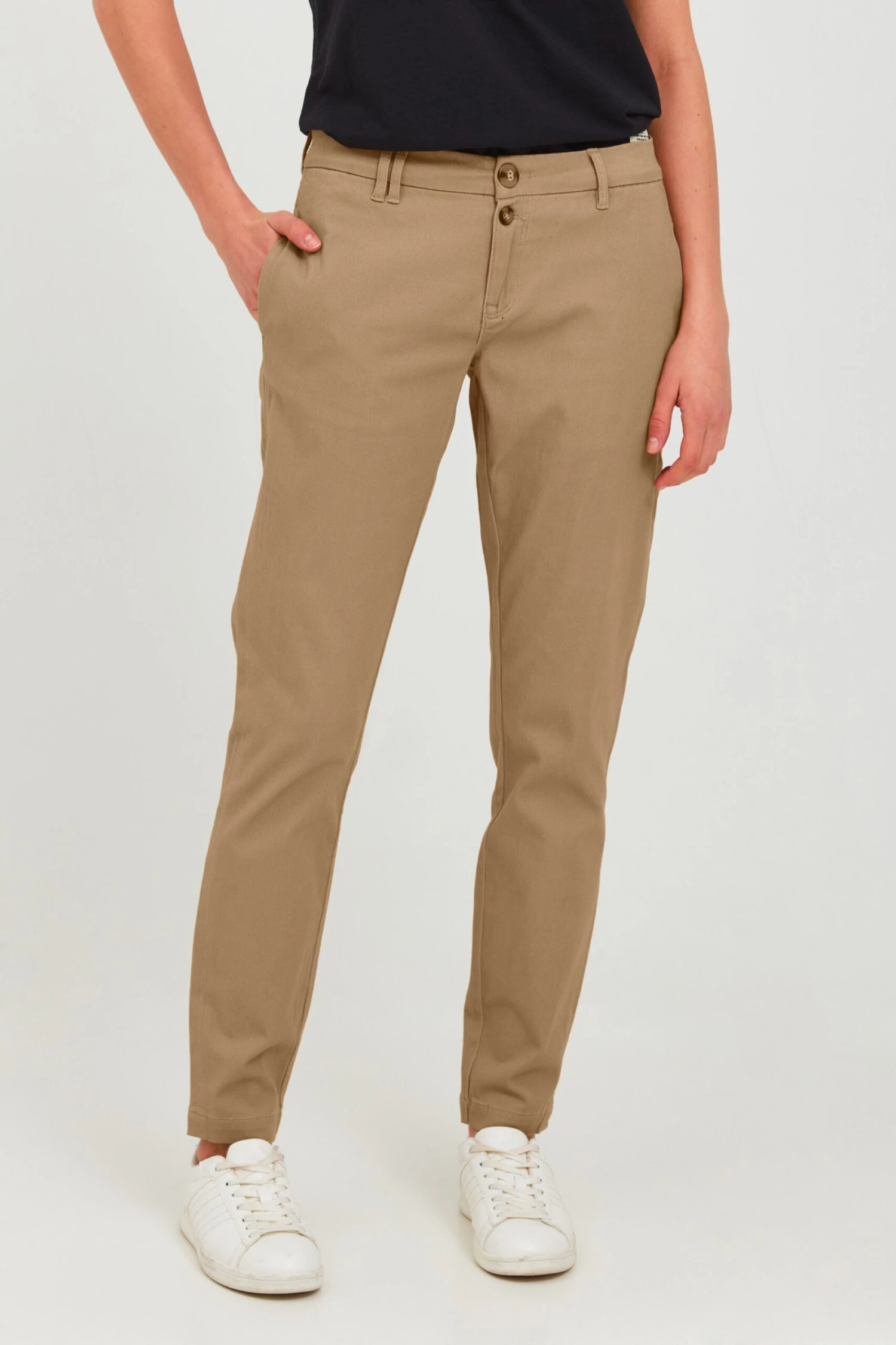 OXMO Chinos Regular Chinohose Pilar Frauen Beige – Bild 2
