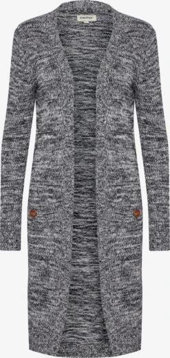 OXMO Strickjacken Strickjacke Philetta Frauen Schwarzmeliert