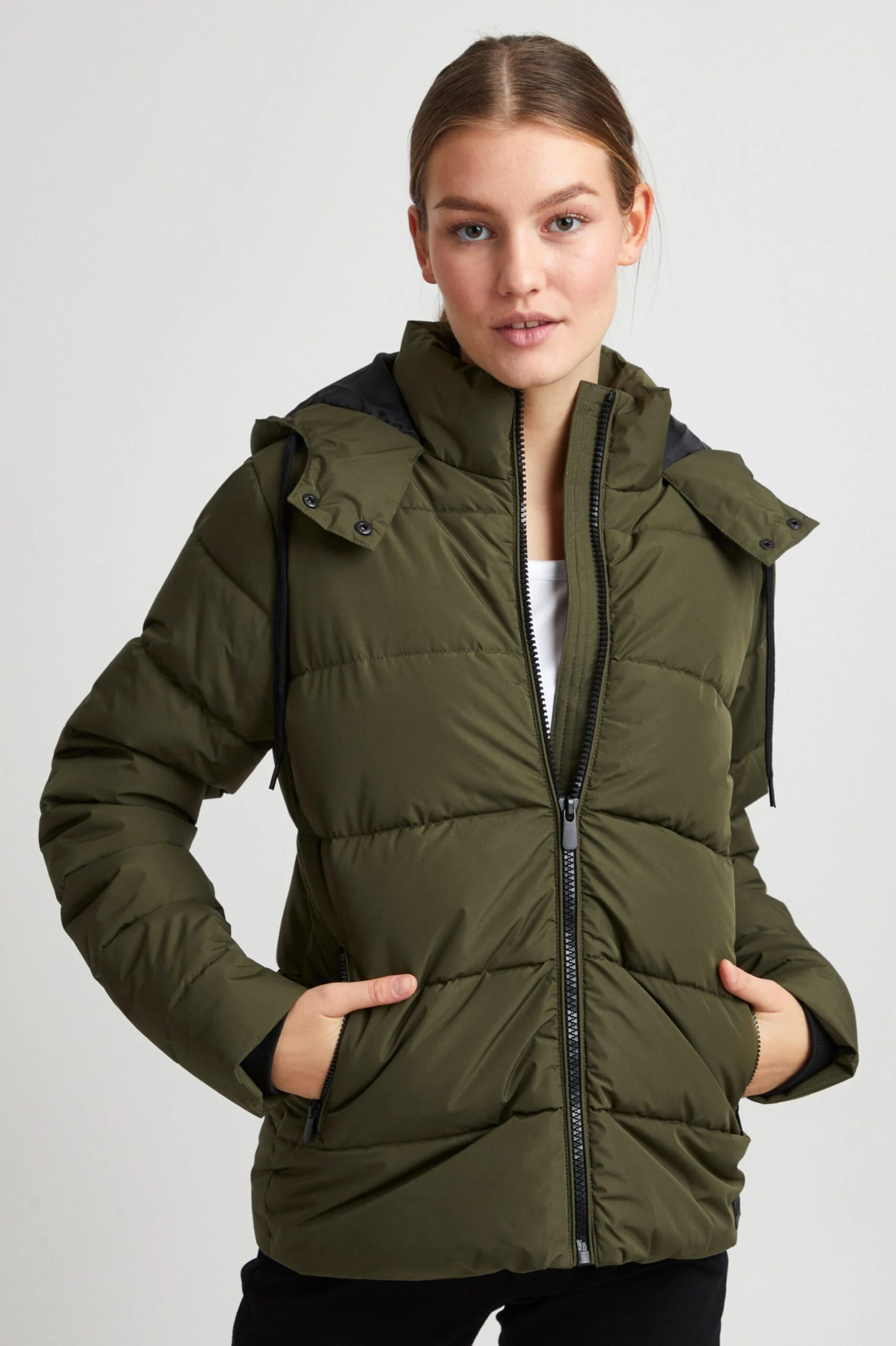 OXMO Winterjacken Übergangsjacke Sofina Frauen Oliv – Bild 2