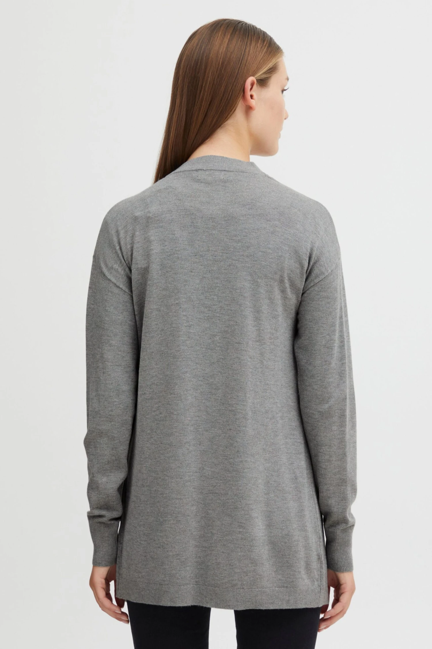 OXMO Strickjacken Strickjacke Kat Frauen Graphit – Bild 4