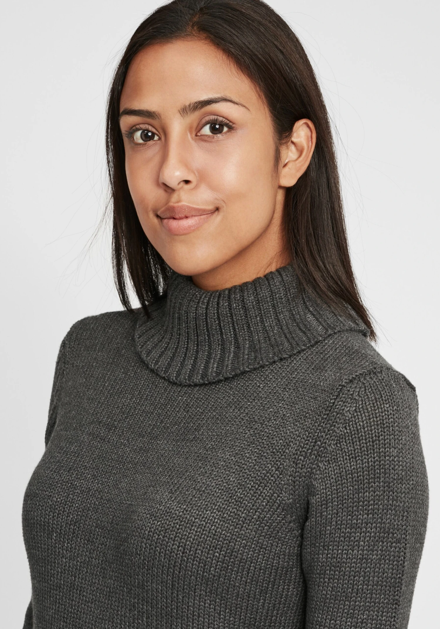 OXMO Pullover Rollkragenpullover OXPIA Frauen Grau – Bild 5
