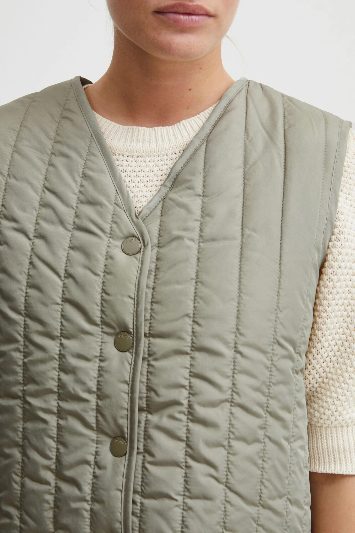 OXMO Westen Steppweste Sadget Frauen Grün – Bild 5