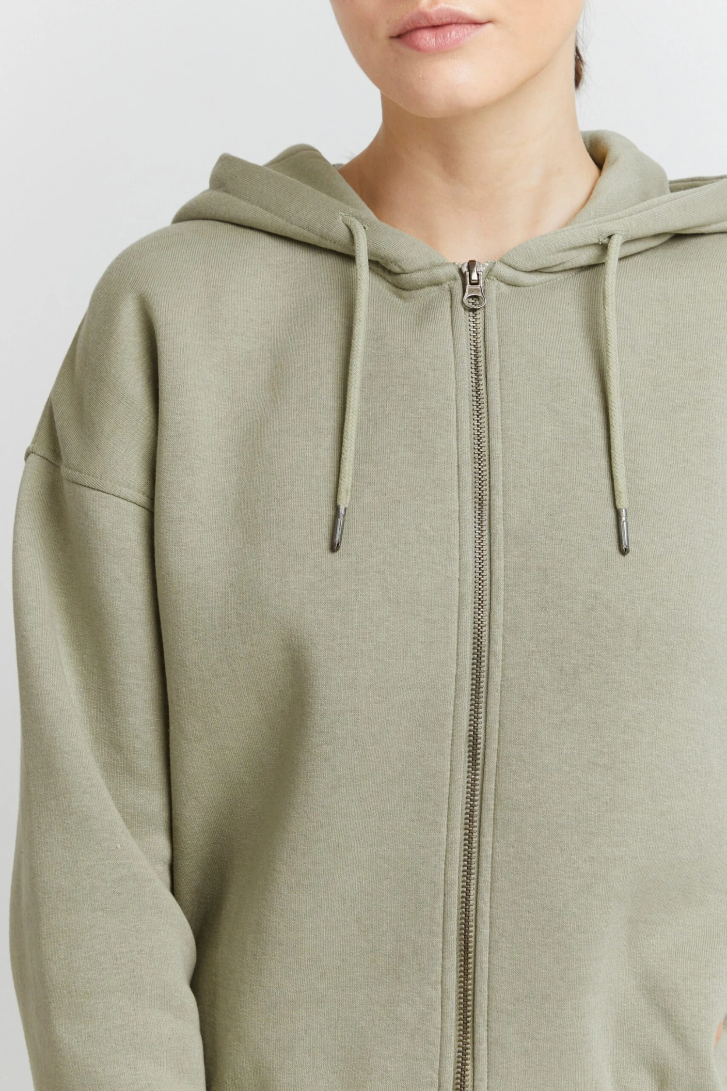 OXMO Sweatjacken Sweatjacke Holunder Frauen Pastellgrün – Bild 5