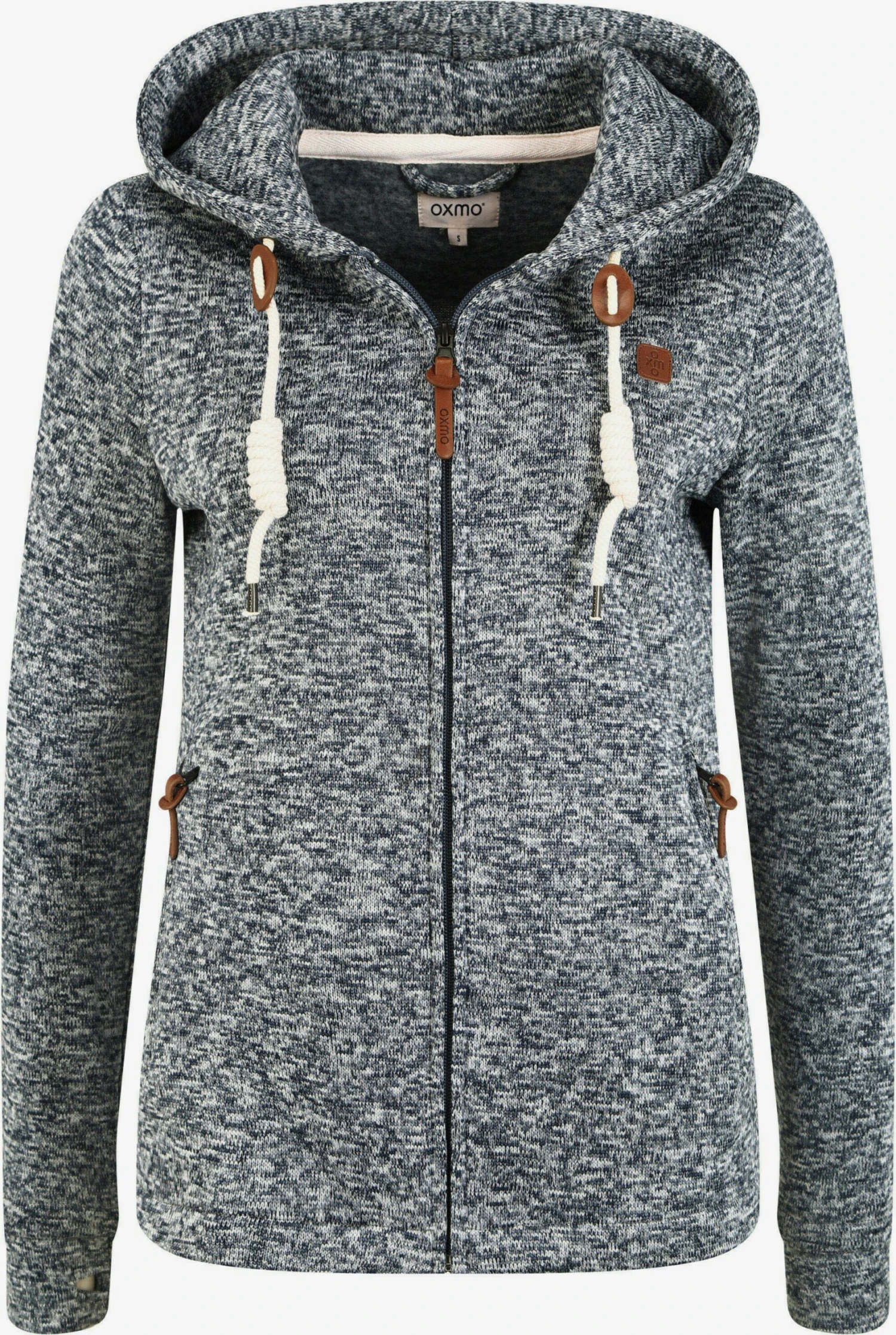 OXMO Sweatjacken Fleecejacke Thory Frauen Blau