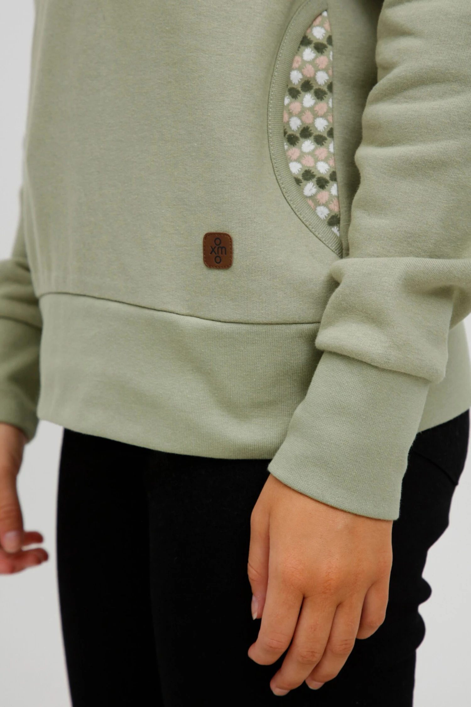 OXMO Pullover Kapuzenpullover ULRIKA Frauen Grün – Bild 5