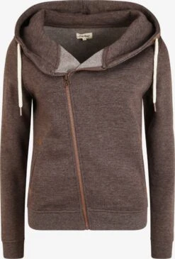OXMO Sweatjacken Kapuzensweatjacke Vicky Frauen Braun / Cognac