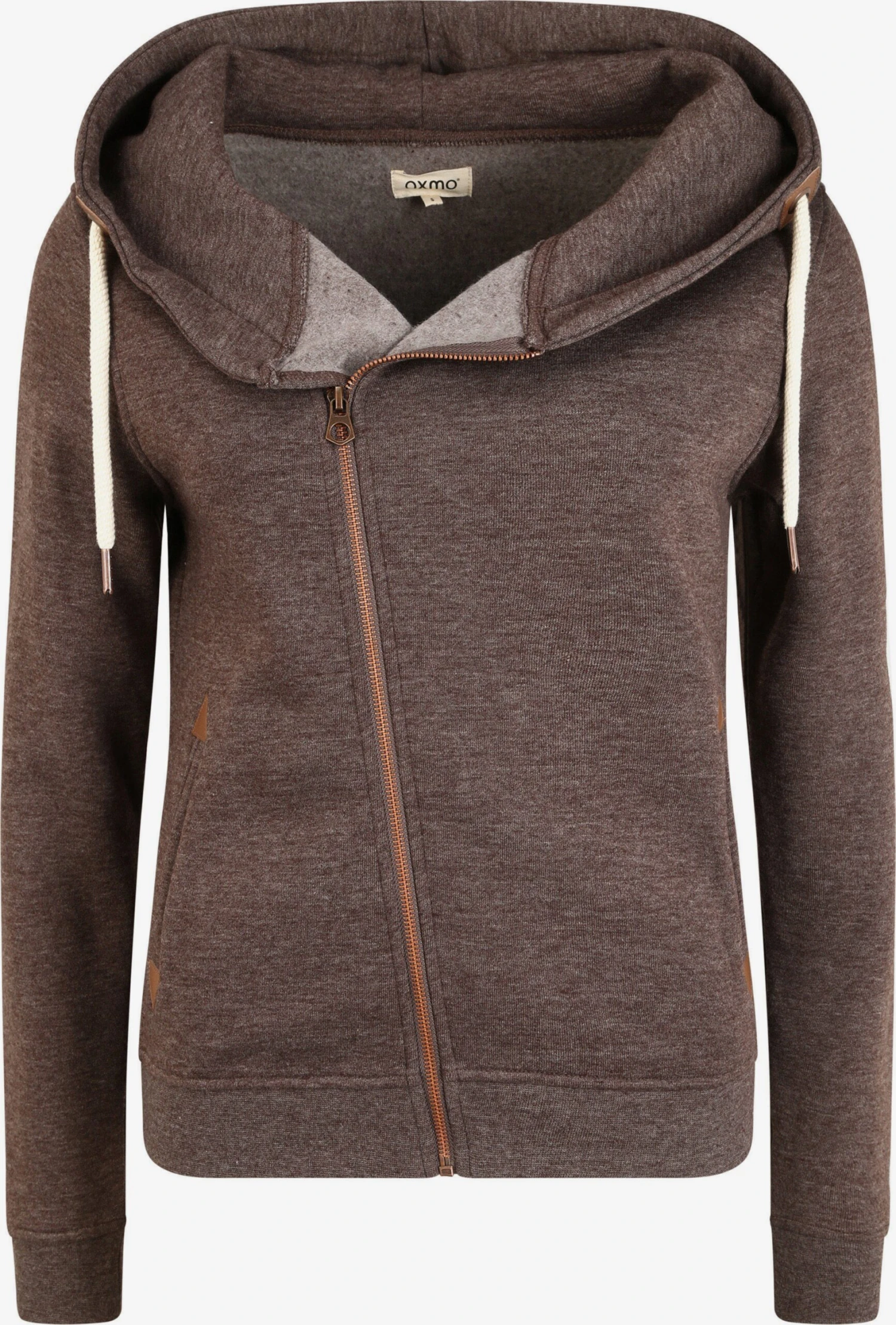 OXMO Sweatjacken Kapuzensweatjacke Vicky Frauen Braun / Cognac