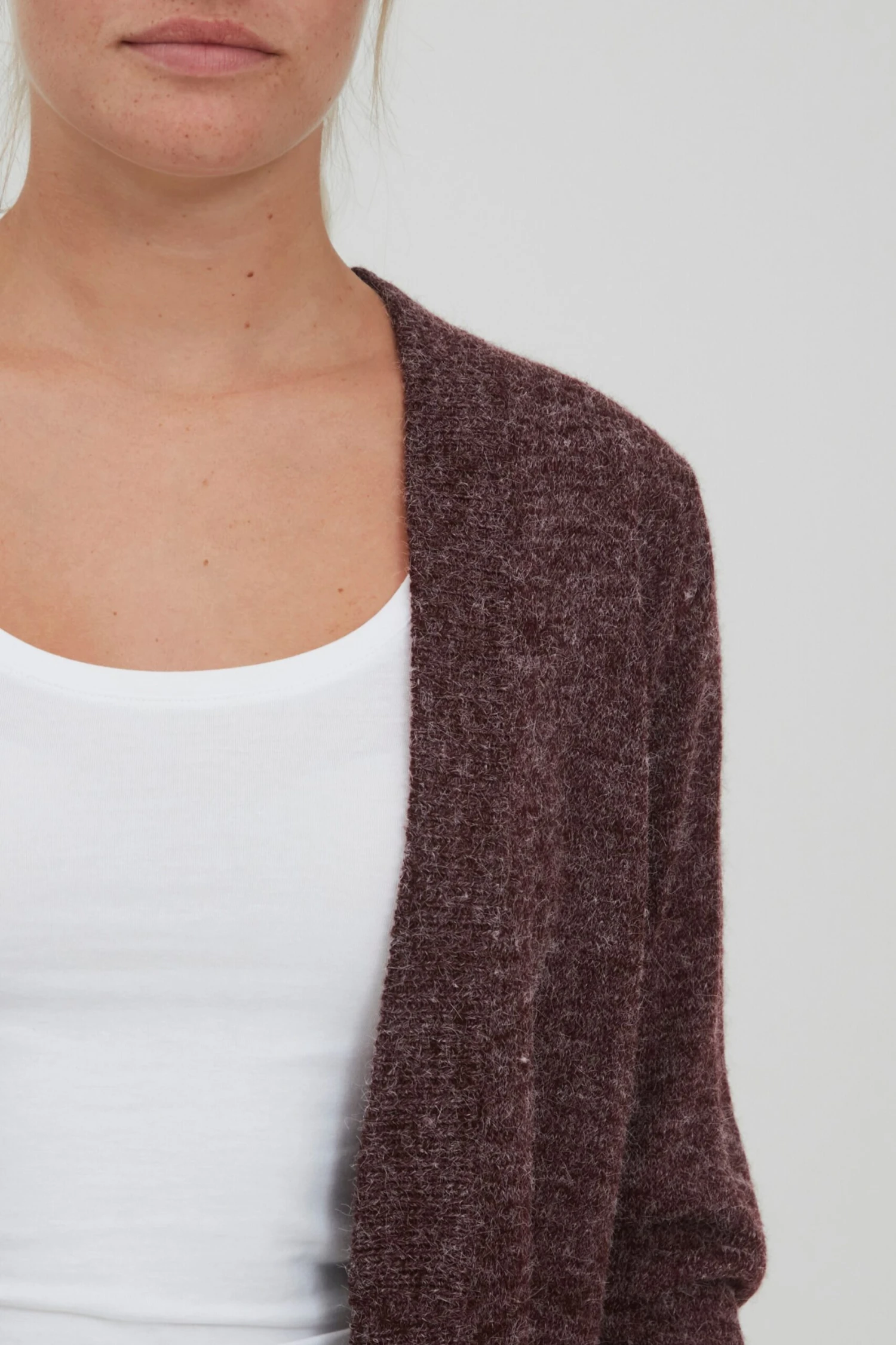 OXMO Strickjacken Strickjacke Neli Frauen Weinrot – Bild 5