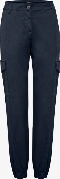 OXMO Cargohosen Tapered Cargohose Frauen Blaumeliert