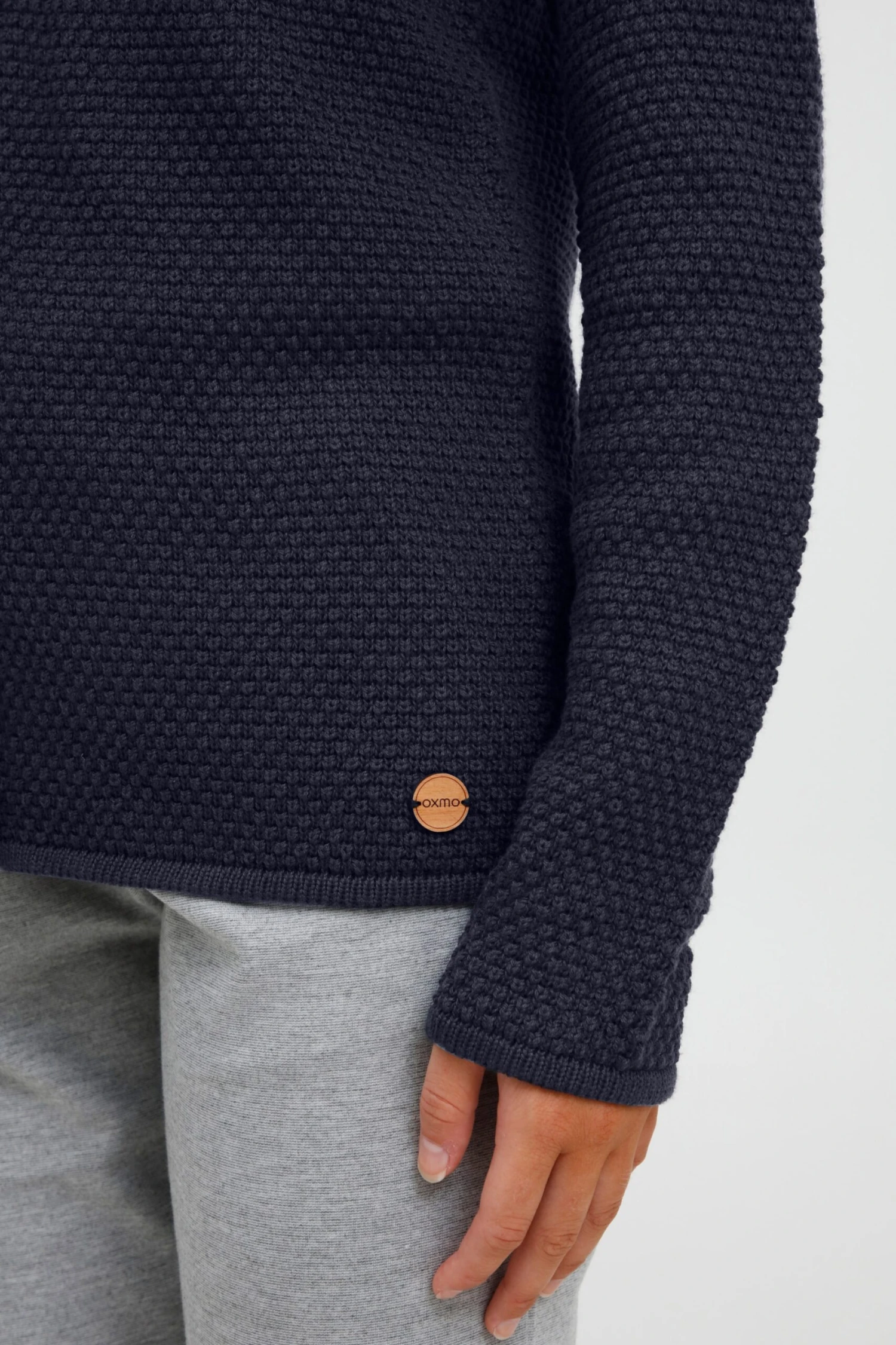 OXMO Strickjacken Strickjacke Helga Frauen Marine – Bild 6