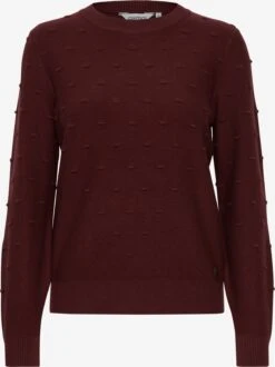 OXMO Feinstrickpullover Pullover Dotta Frauen Bordeaux