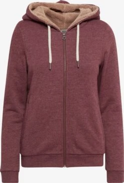 OXMO Sweatjacken Sweatjacke Vicky Frauen Weinrot