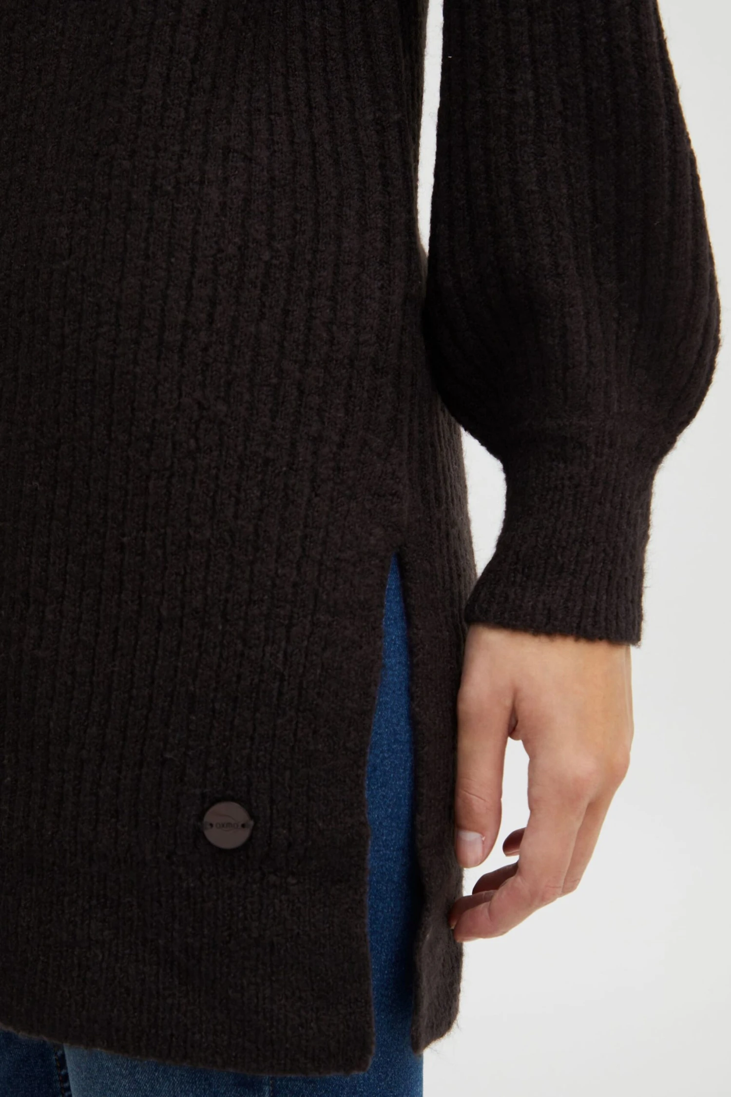 OXMO Kapuzenpullover Pullover Norma Frauen Schwarz – Bild 5