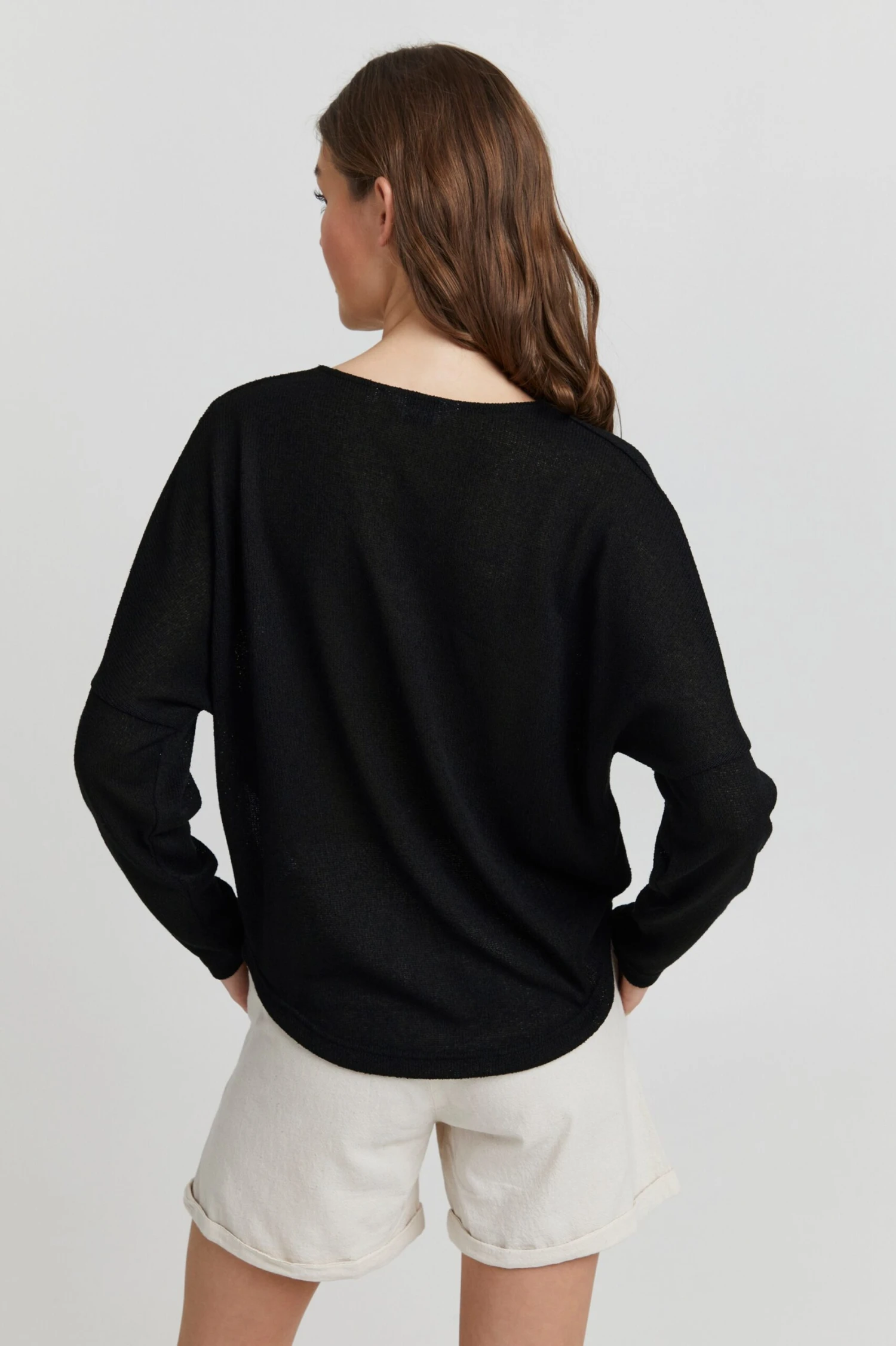 OXMO Basic Pullover Strickpullover Katla Frauen Schwarz – Bild 4