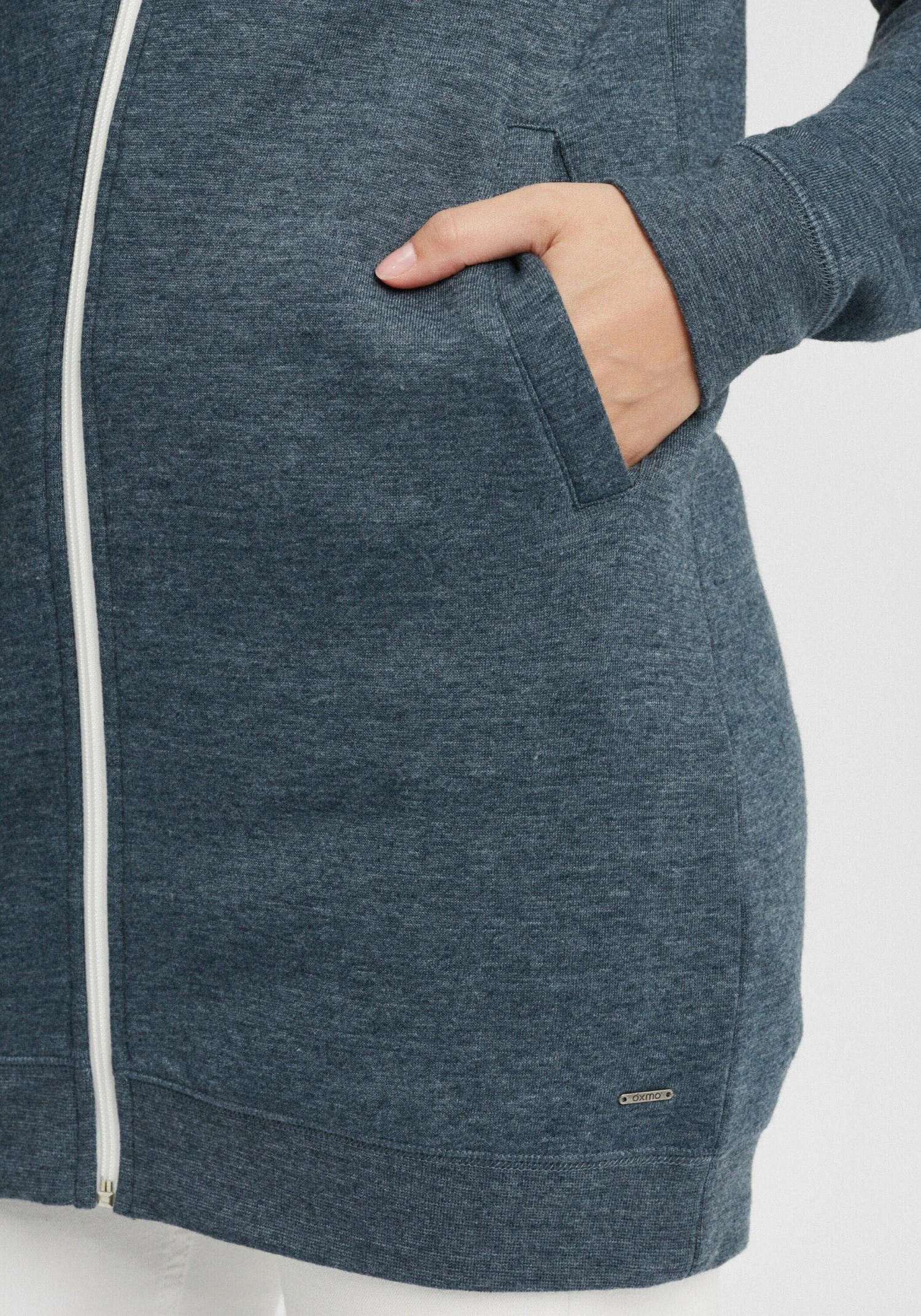 OXMO Sweatjacken Kapuzensweatjacke Olinda Frauen Blau – Bild 6