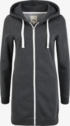 OXMO Sweatjacken Kapuzensweatjacke Olinda Frauen Grau