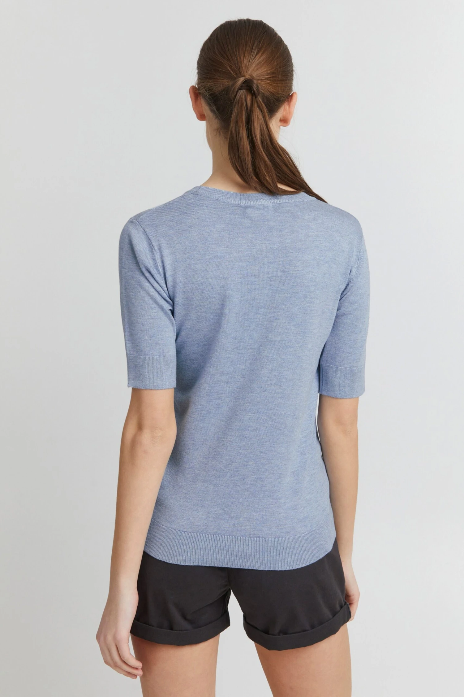 OXMO Pullover Strickpullover Helin Frauen Blau – Bild 4