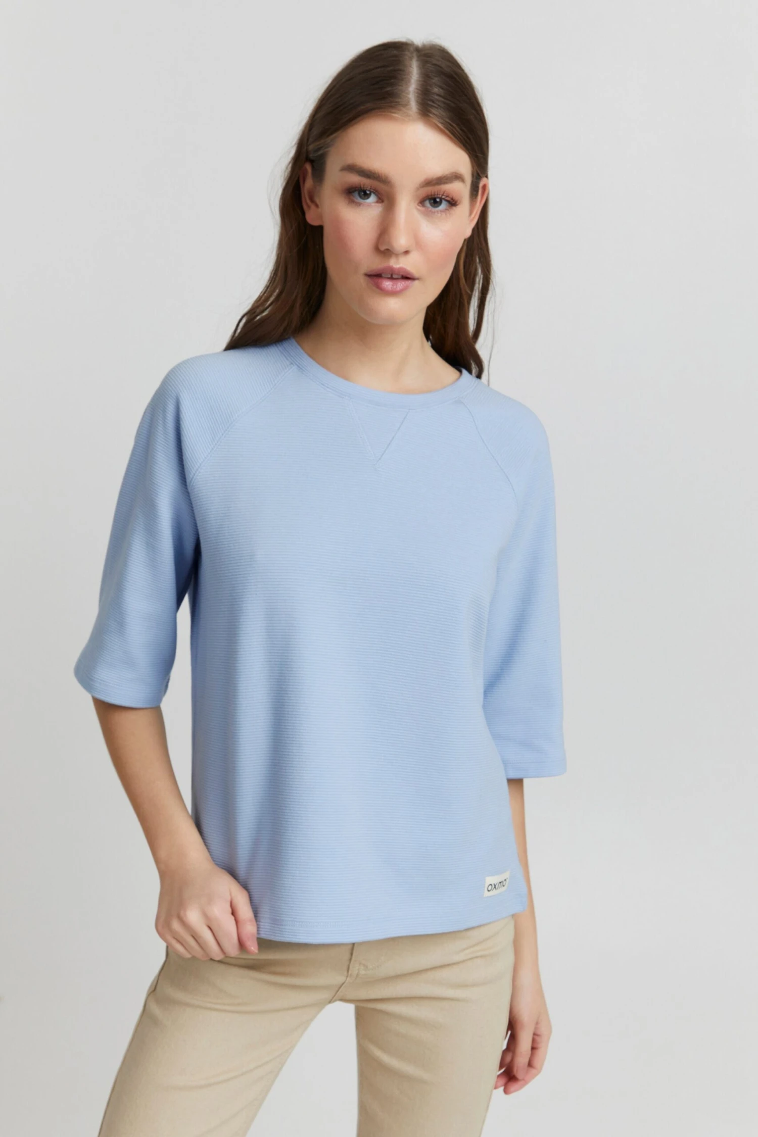 OXMO Pullover Rundhalspullover JONNE Frauen Blau – Bild 2