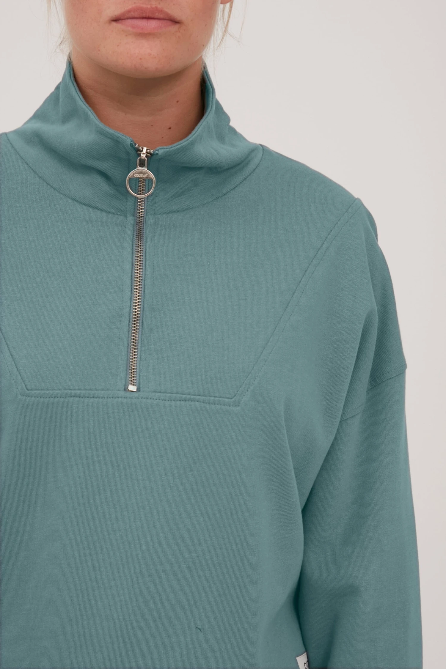 OXMO Pullover Troyer Grethe Frauen Grün – Bild 5