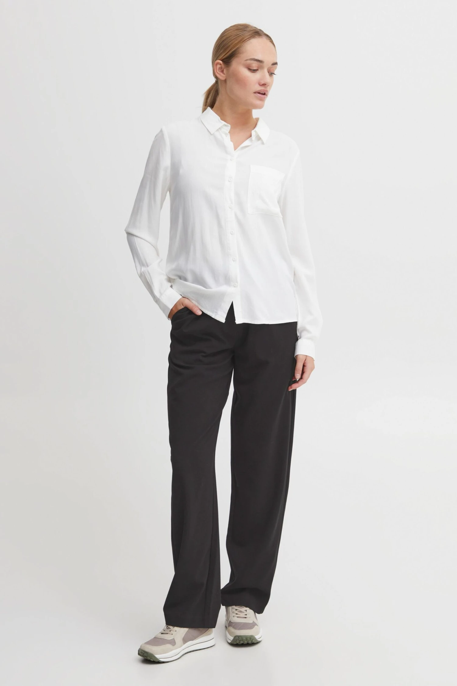 OXMO Stoffhosen Regular Stoffhose Oxdania Frauen Schwarz – Bild 3