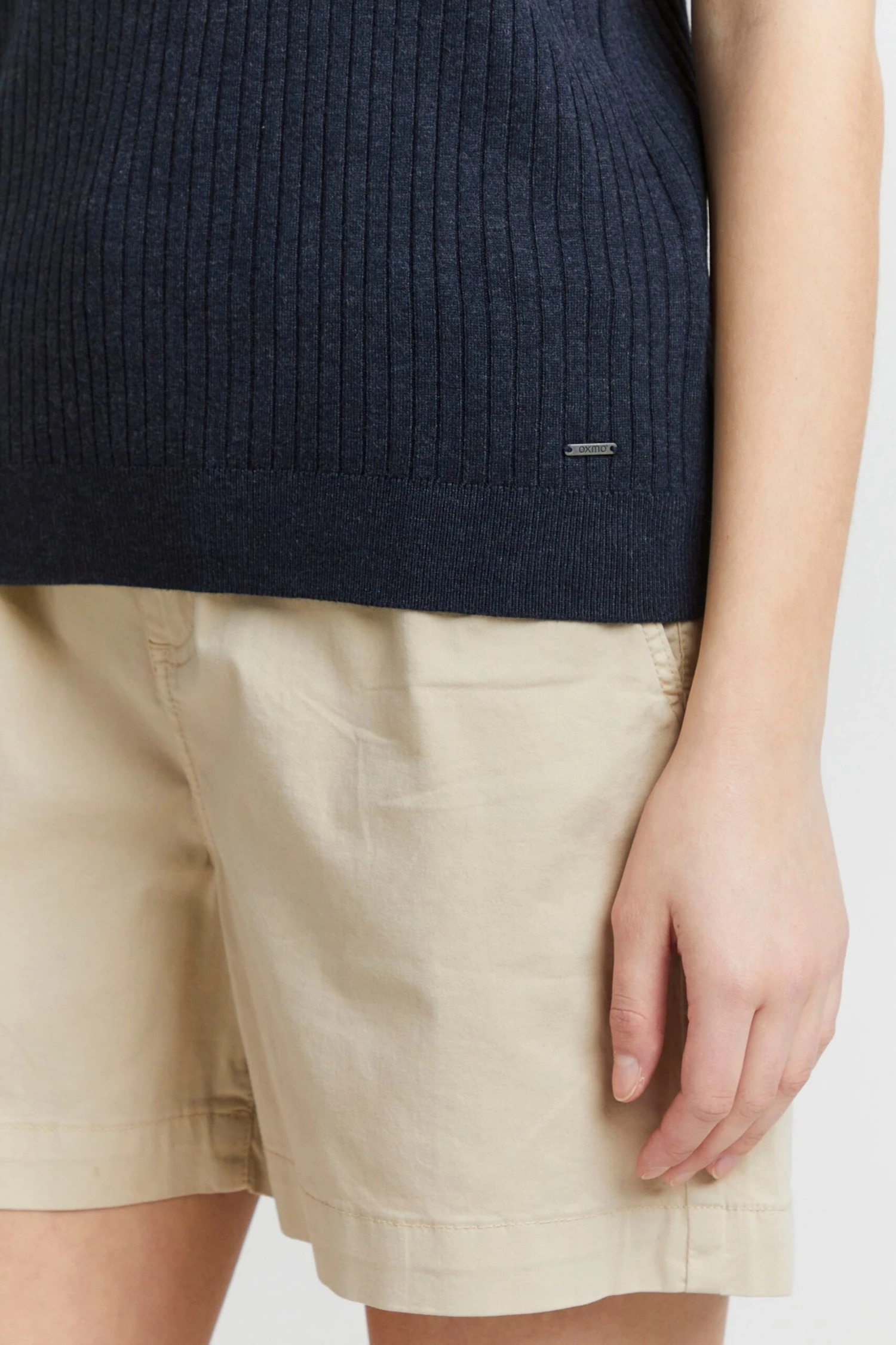 OXMO Pullover Kurzarmpullover Riona Frauen Dunkelblau – Bild 6