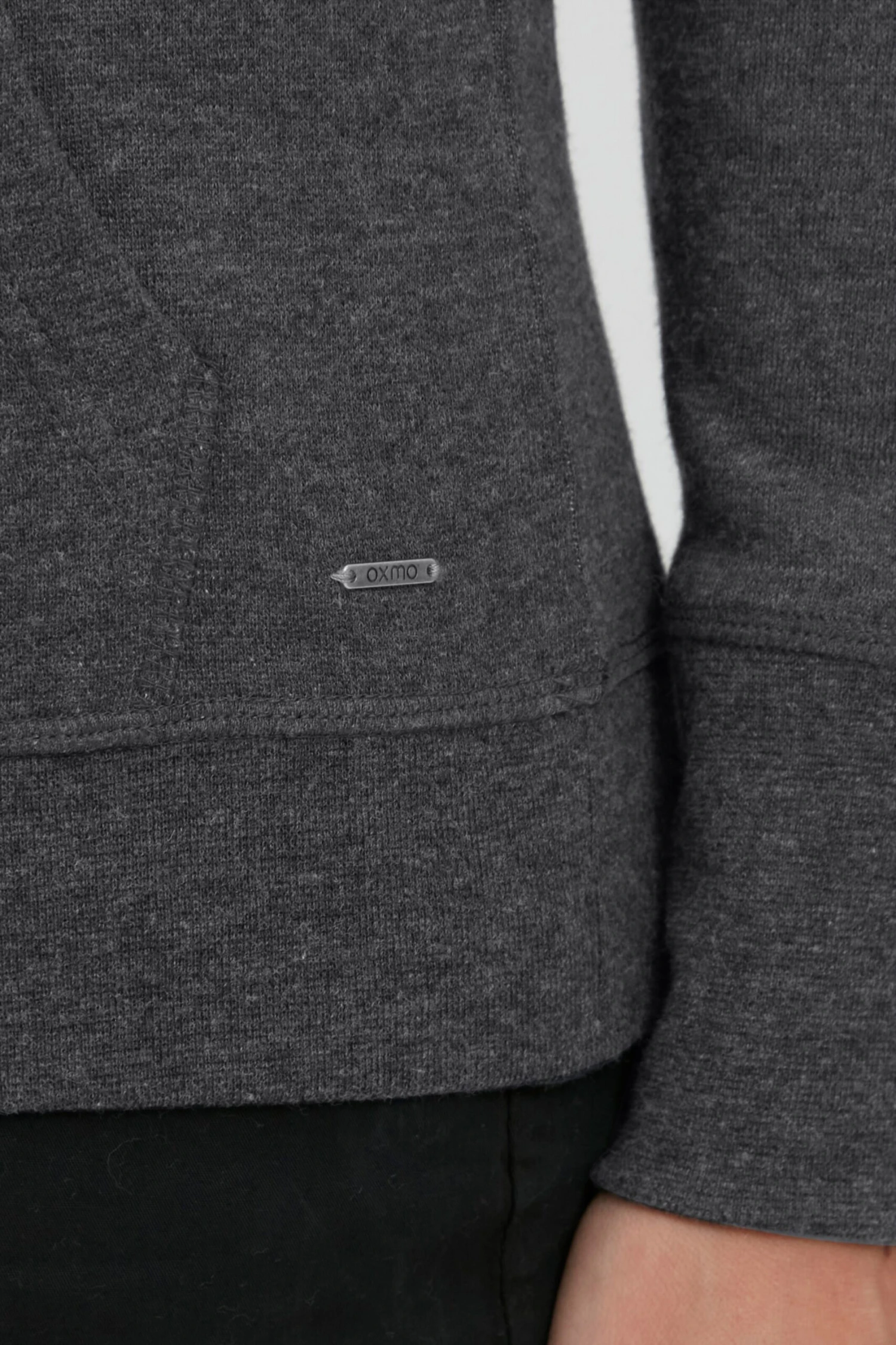 OXMO Kapuzenpullover Hoodie Olive Frauen Dunkelgrau – Bild 6