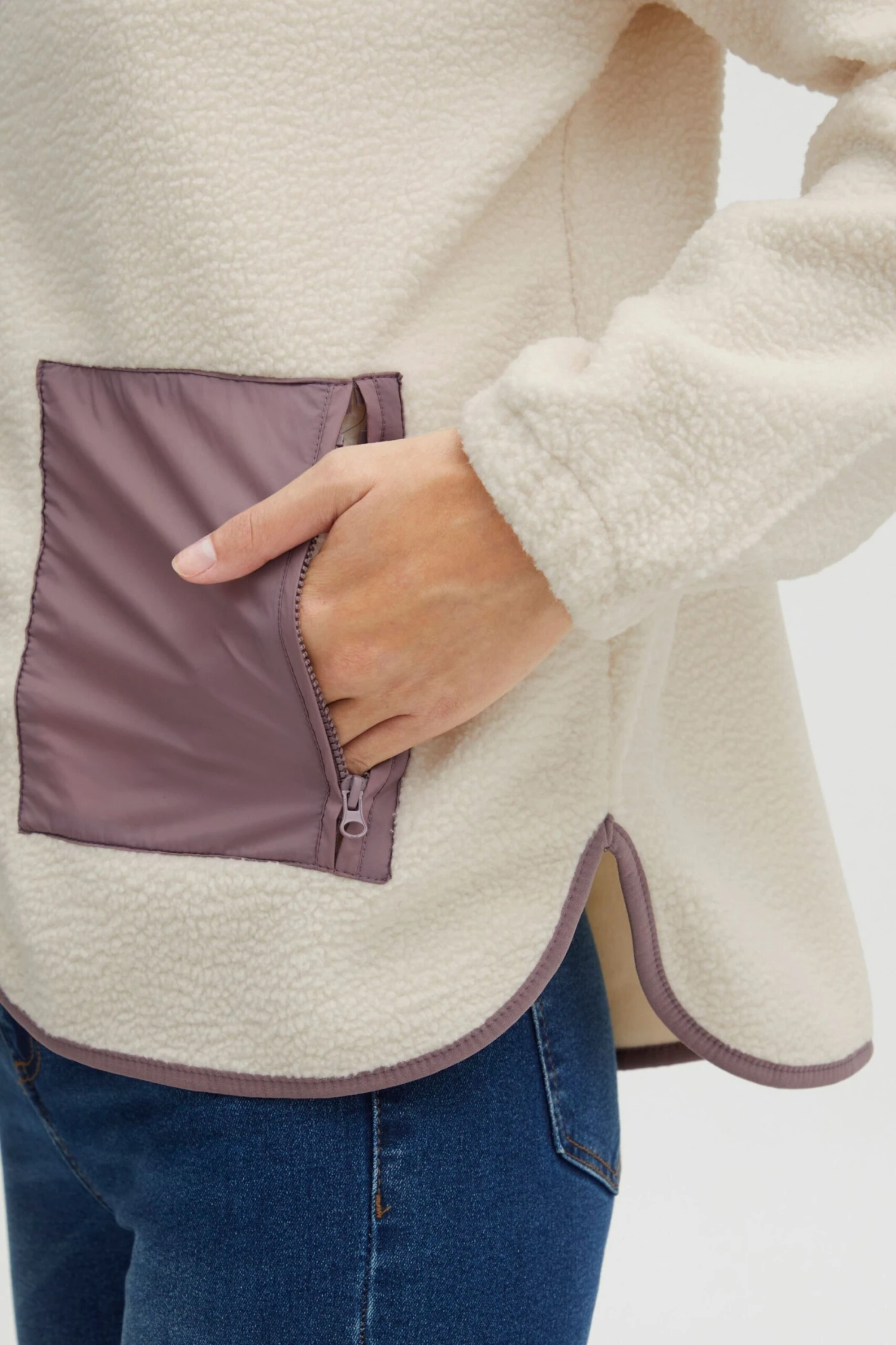 OXMO Übergangsjacken Fleecejacke Oxpiper Frauen Beige – Bild 6