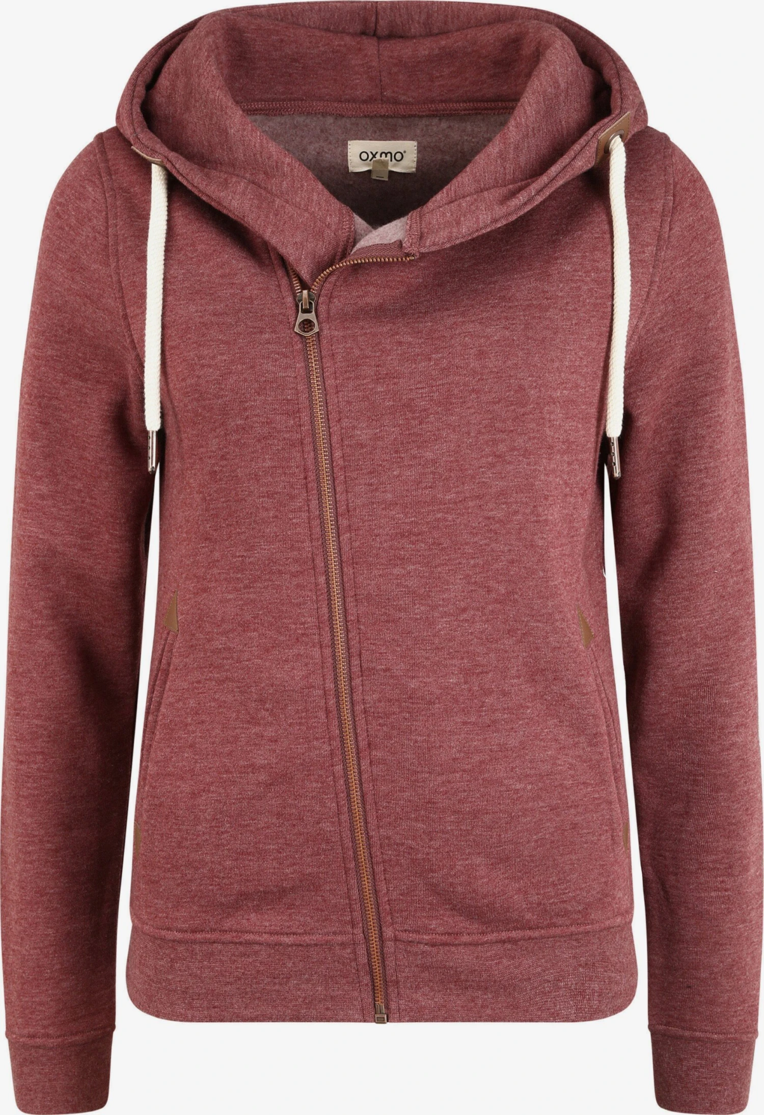 OXMO Sweatjacken Kapuzensweatjacke Vicky Zip-Hood Frauen Rot