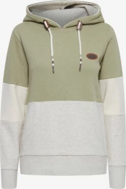 OXMO Hoodies Sweatshirt Frauen Graumeliert / Pastellgrün