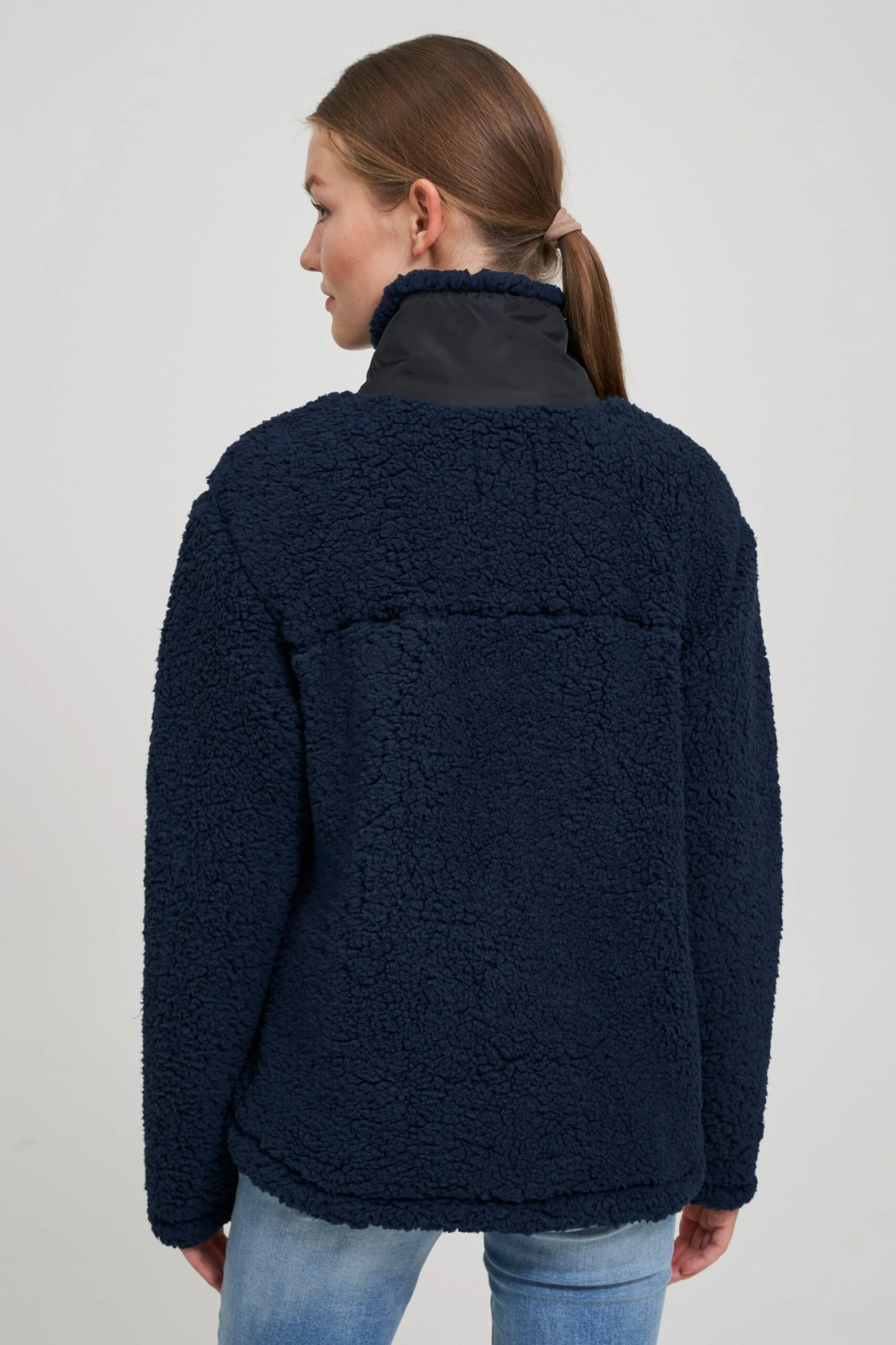 OXMO Pullover Troyer ELINA Frauen Dunkelblau – Bild 4