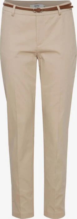 OXMO Stoffhosen Tapered Hose Frauen Beige