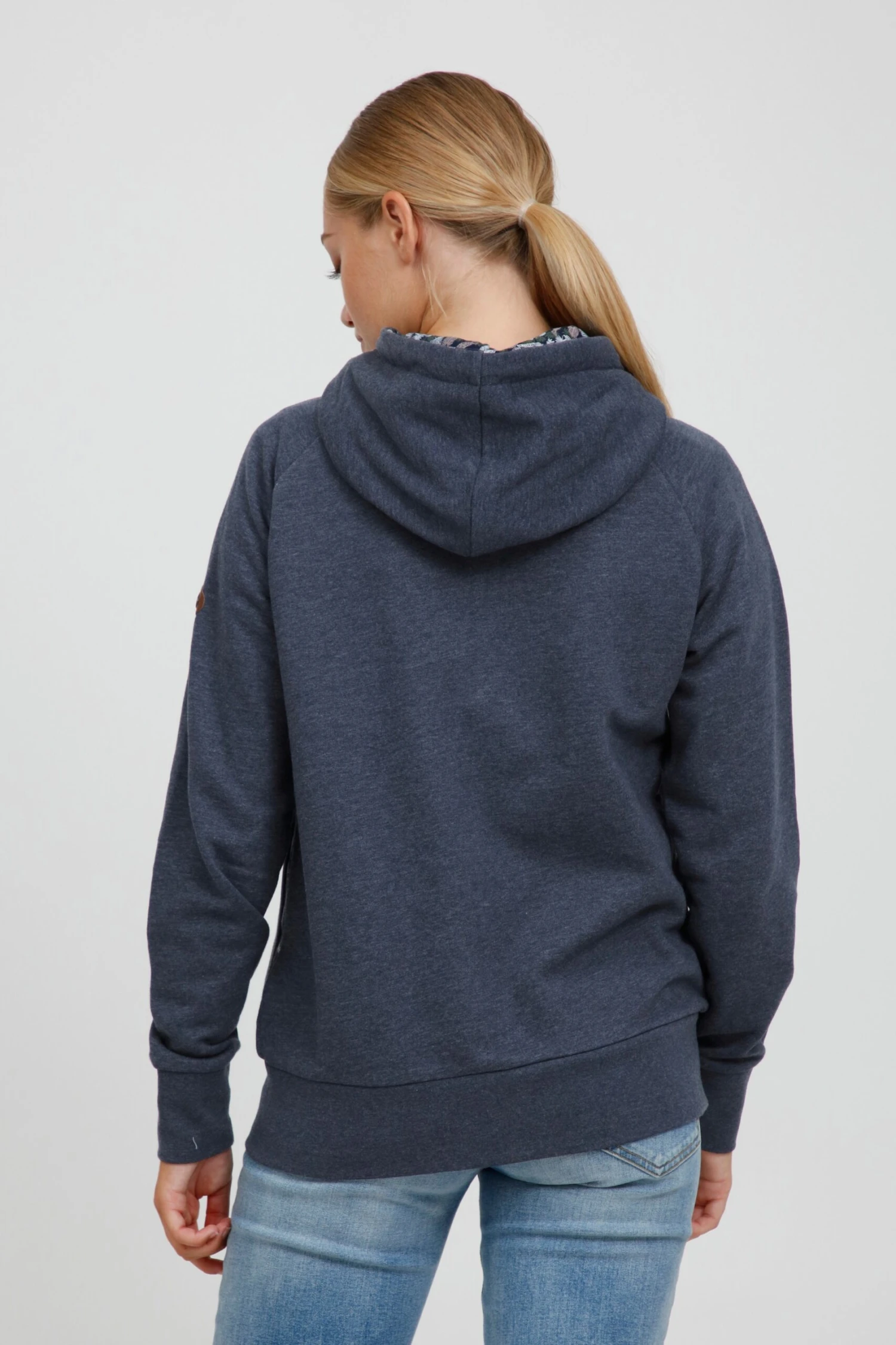 OXMO Sweatjacken Kapuzensweatjacke ULLA Frauen Dunkelblau – Bild 4