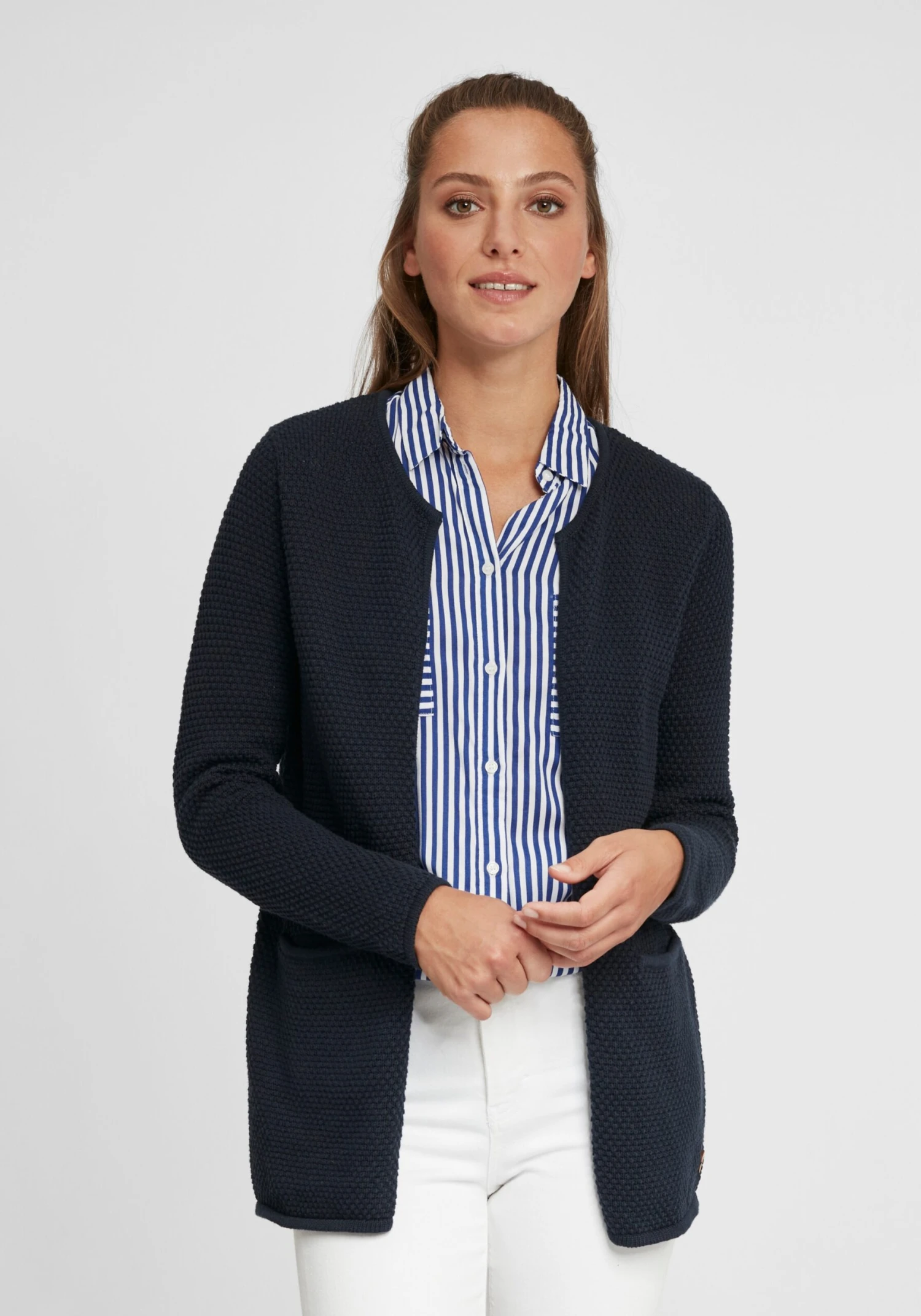 OXMO Strickjacken Strickjacke Hilda Frauen Schwarz – Bild 2