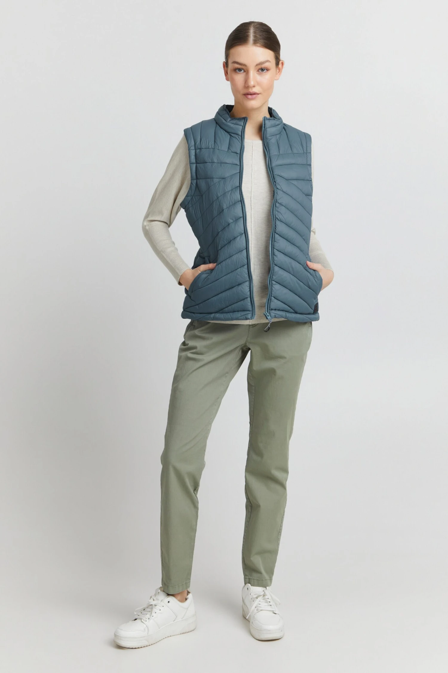 OXMO Westen Weste Telppa Frauen Blau – Bild 3